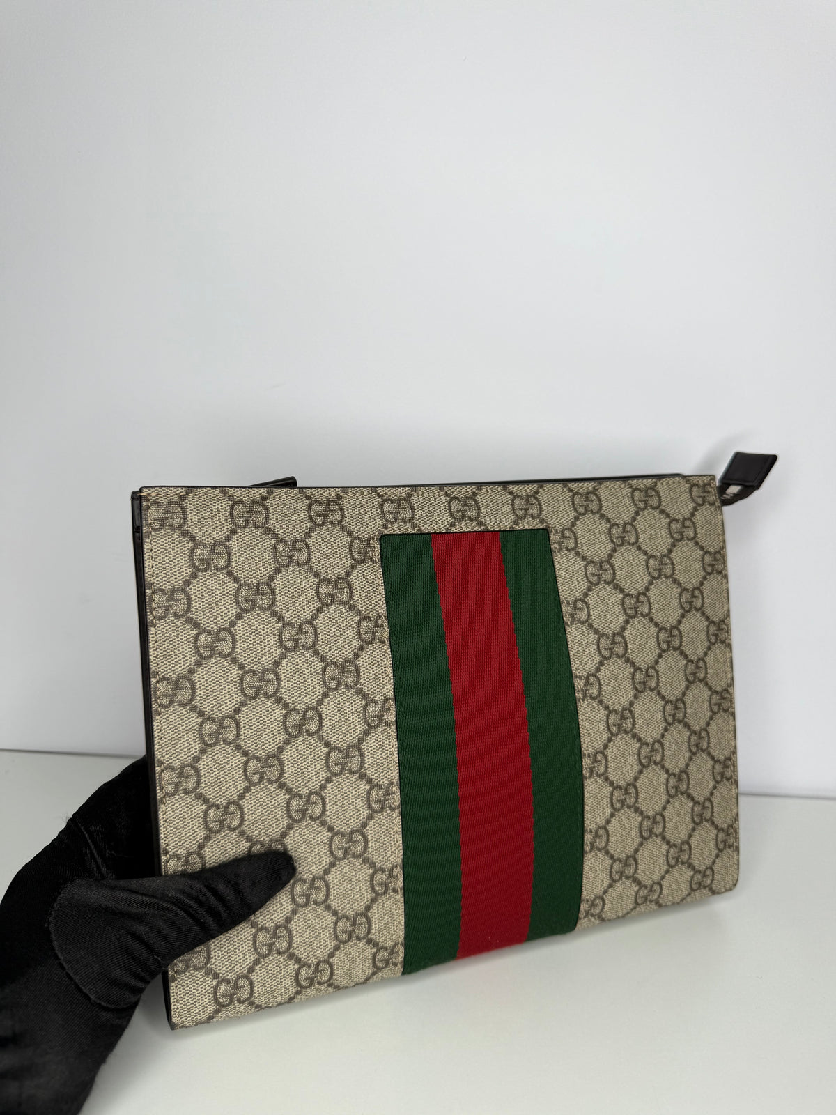 Gucci GG Supreme Canvas Ophidia Web Pouch