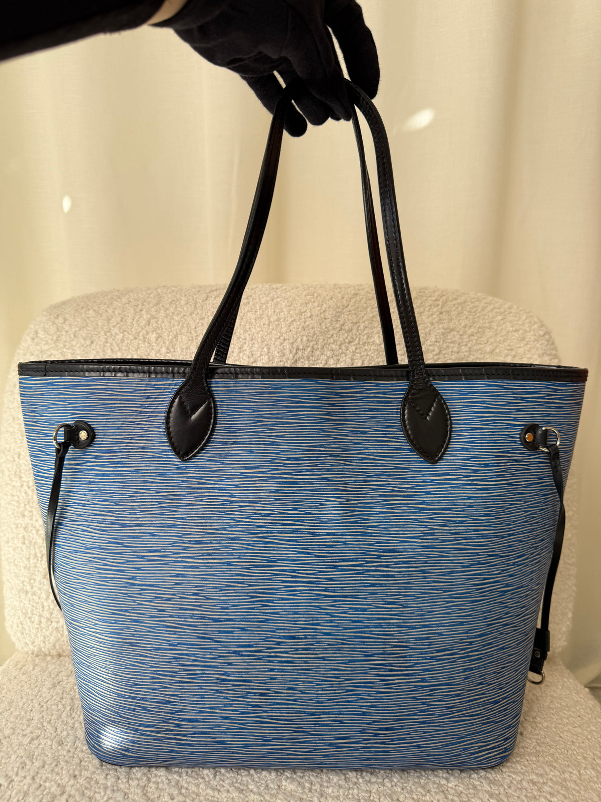 Louis Vuitton Limited Edition Neverfull MM Denim Epi Leather