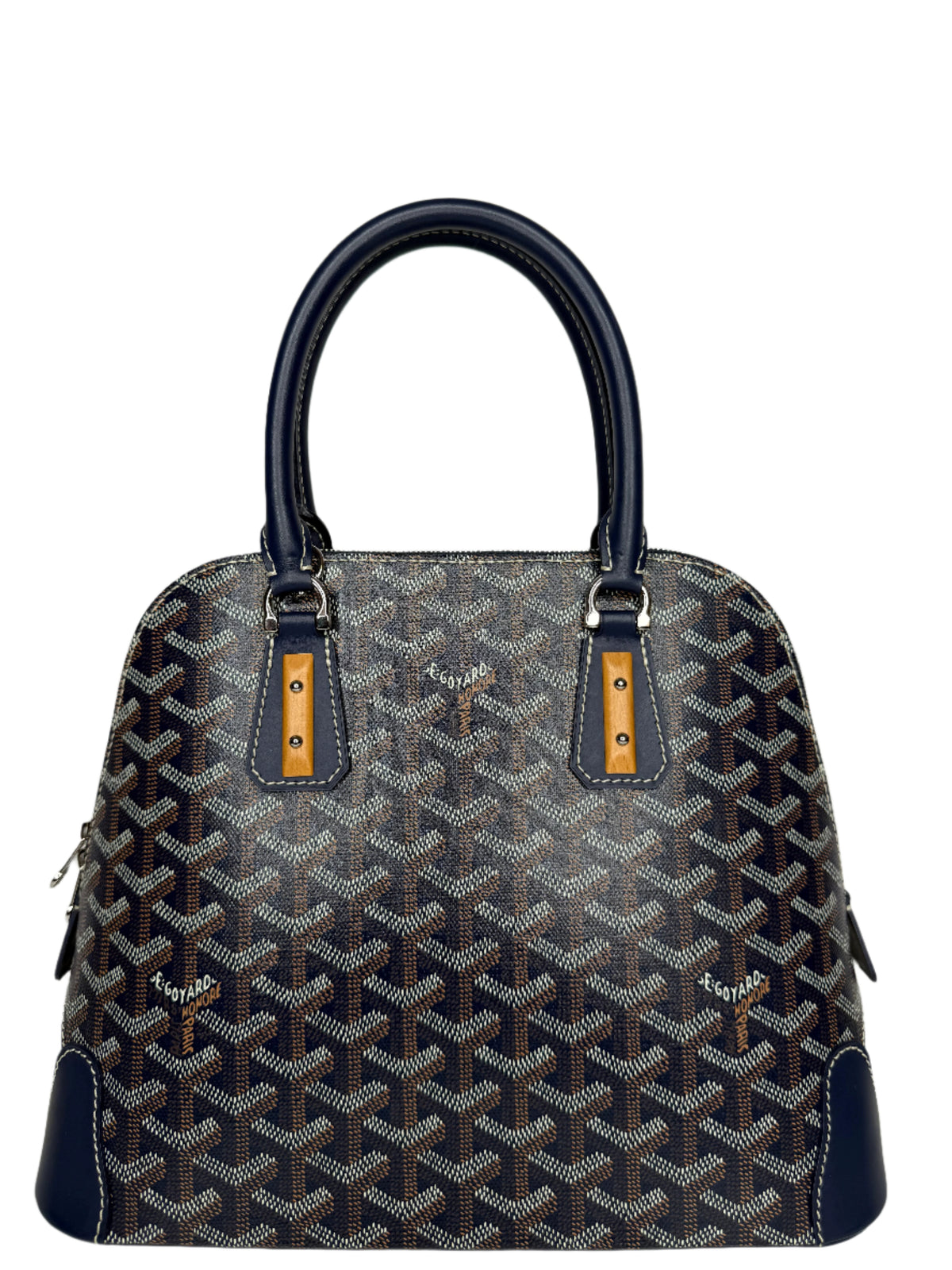 Goyard Navy Blue Goyardine Vendôme Mini Bag
