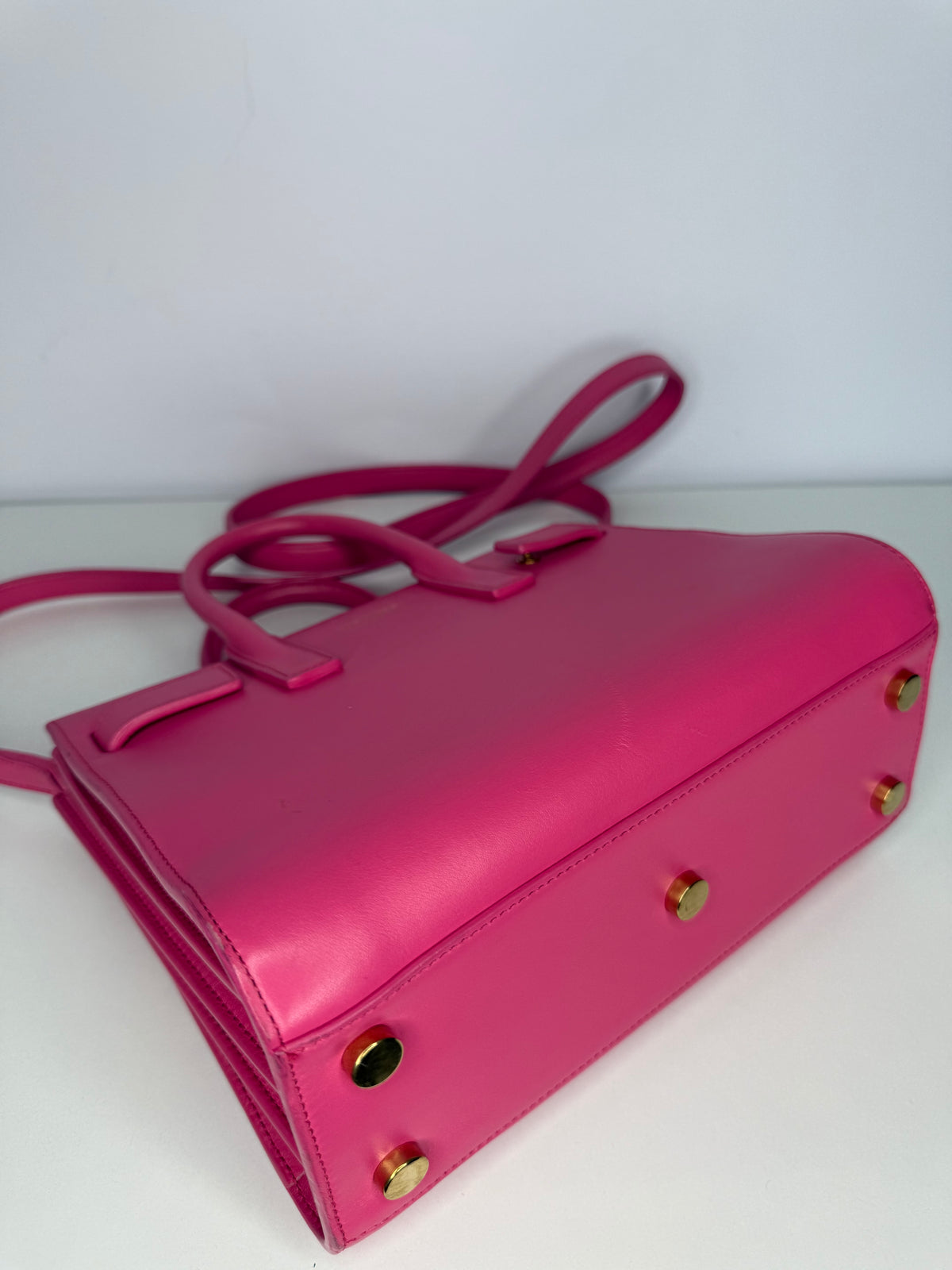 Saint Laurent Nano Sac de Jour Pink Smooth Calfskin Leather