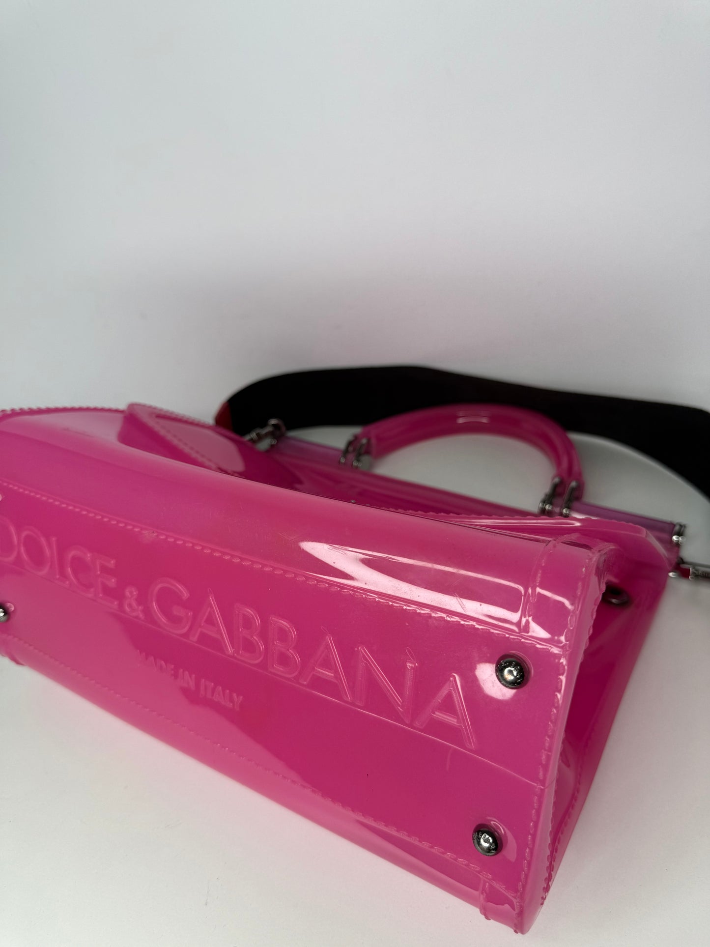 Dolce Gabbana Medium Miss Sicily Pink PVC Handbag