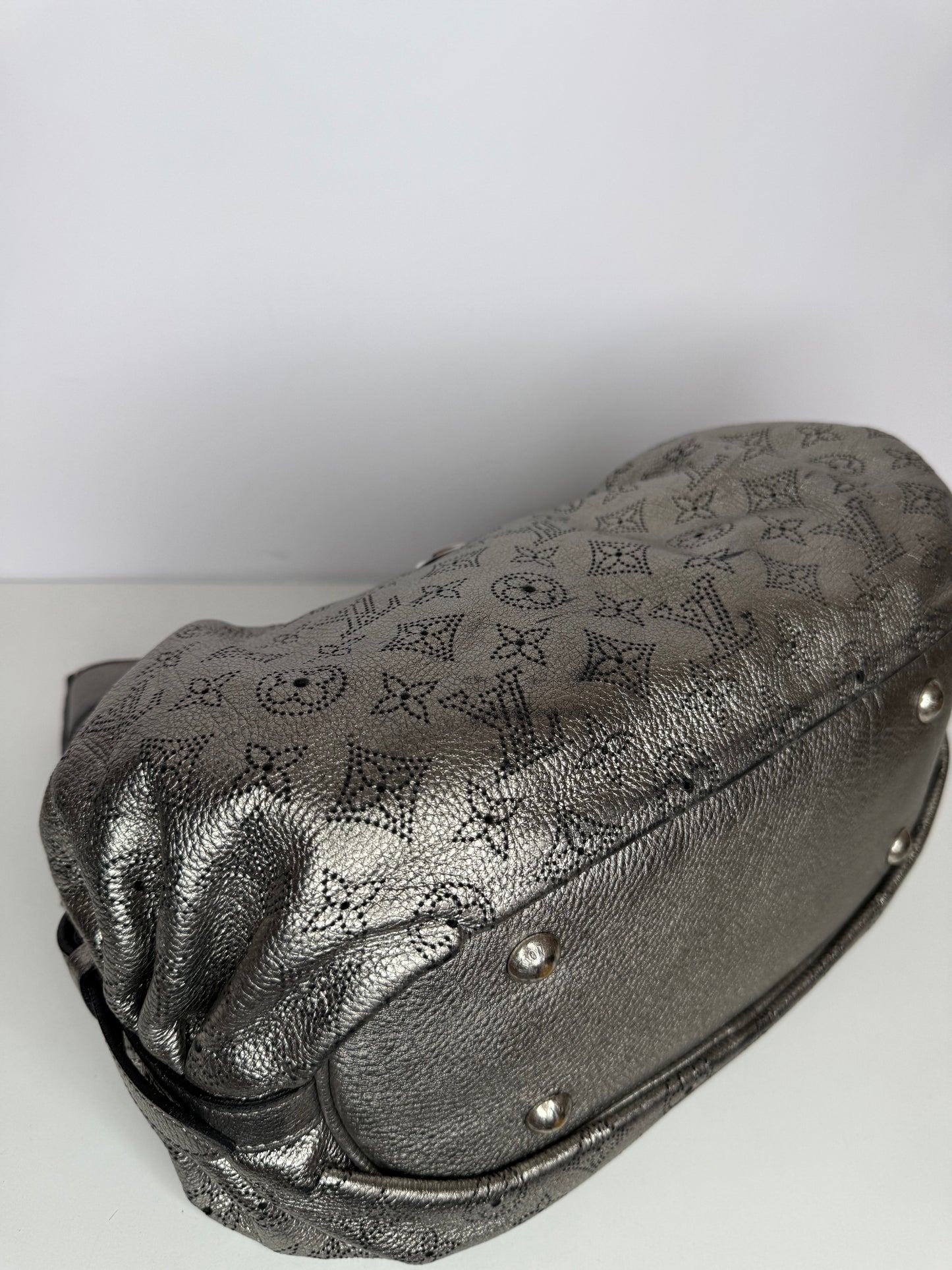 Louis Vuitton Argent Monogram Mahina Leather XS Bag