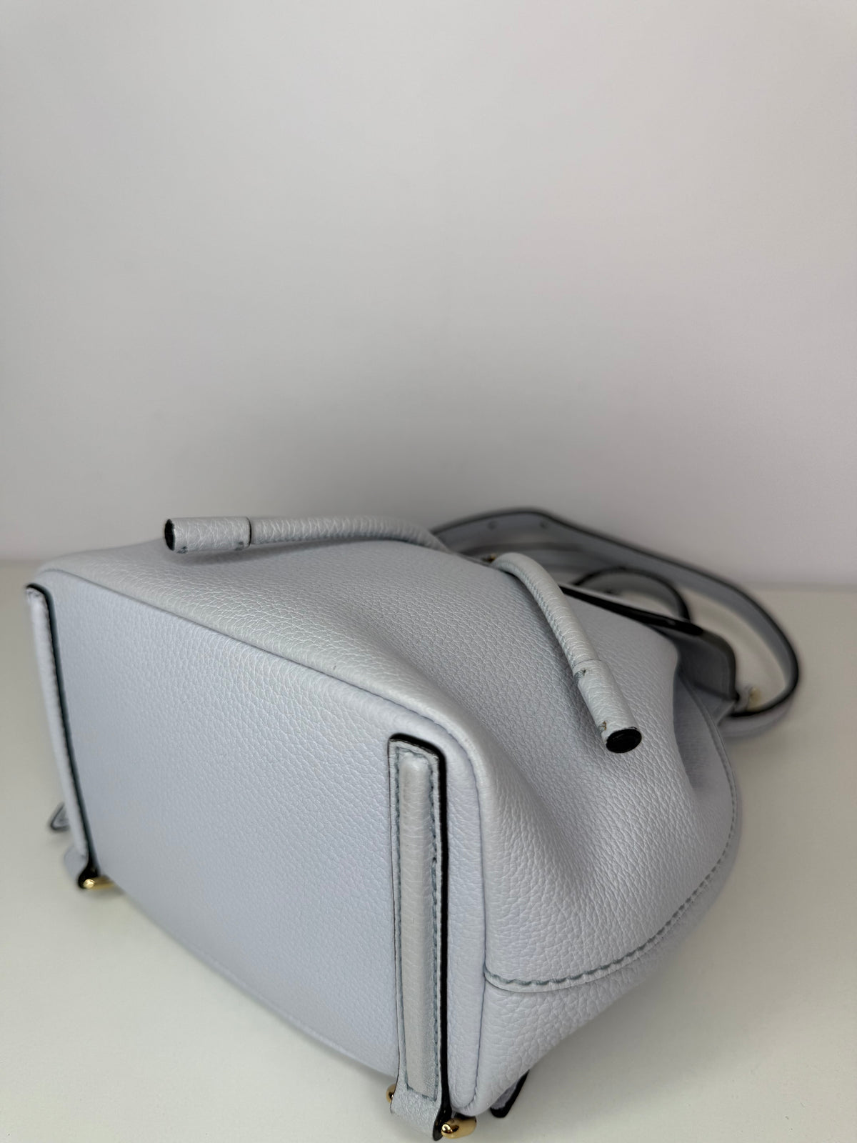 Dolce Gabbana Light Blue Leather Sicily Backpack
