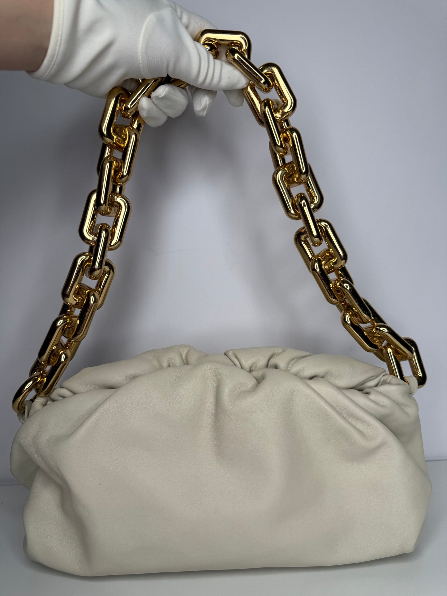 Bottega Veneta Ivory The Chain Pouch Leather Bag