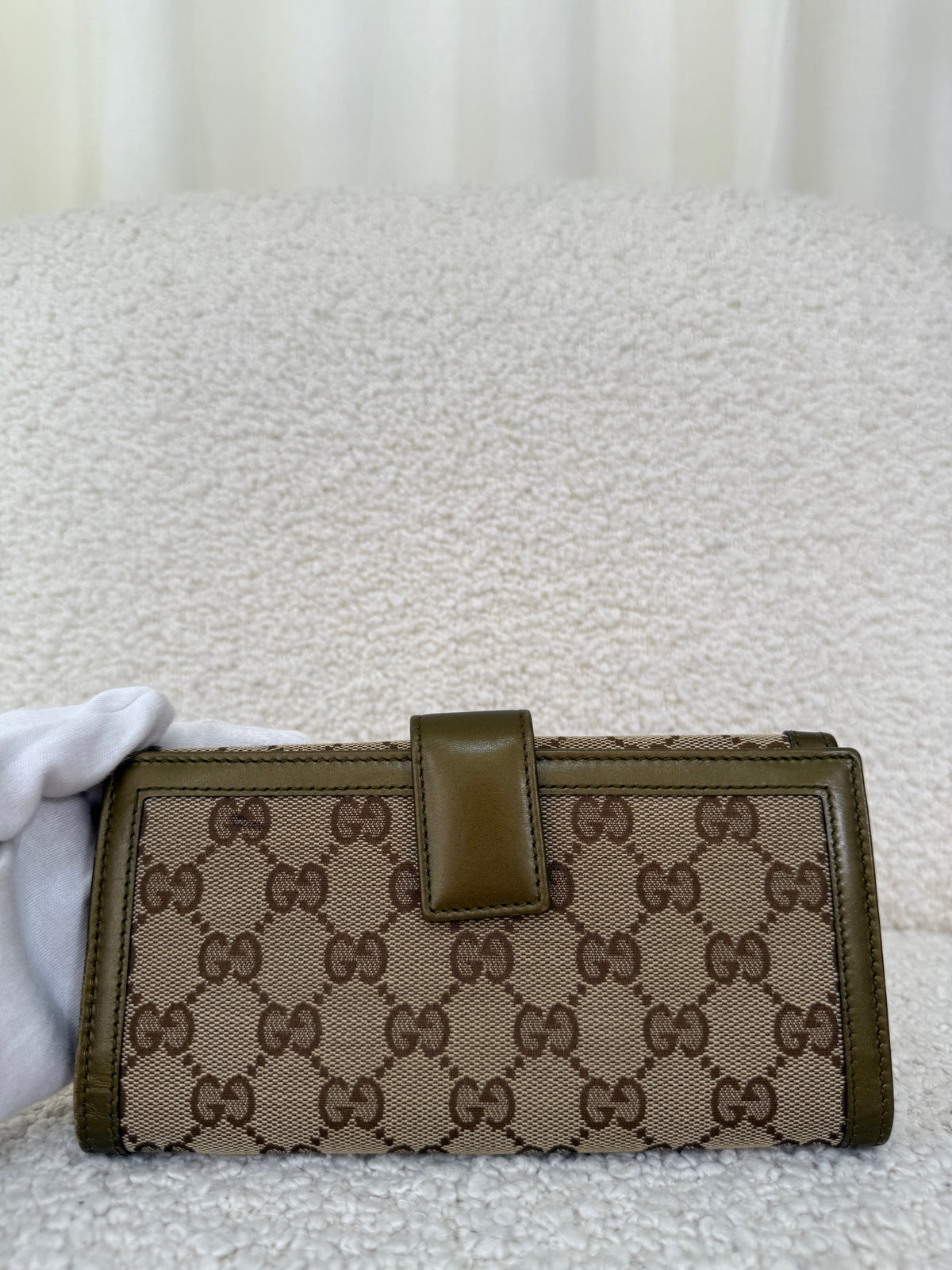 Gucci GG Interlocking Canvas Bifold Long Wallet Brown