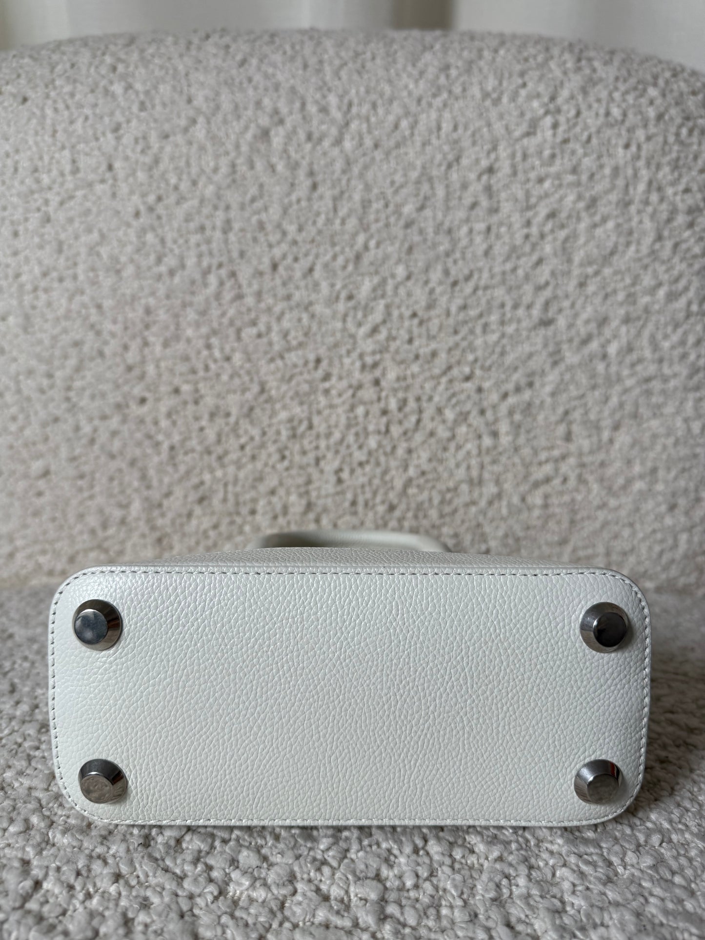 Balenciaga White/Pink XXS Ville Top Handle Handbag