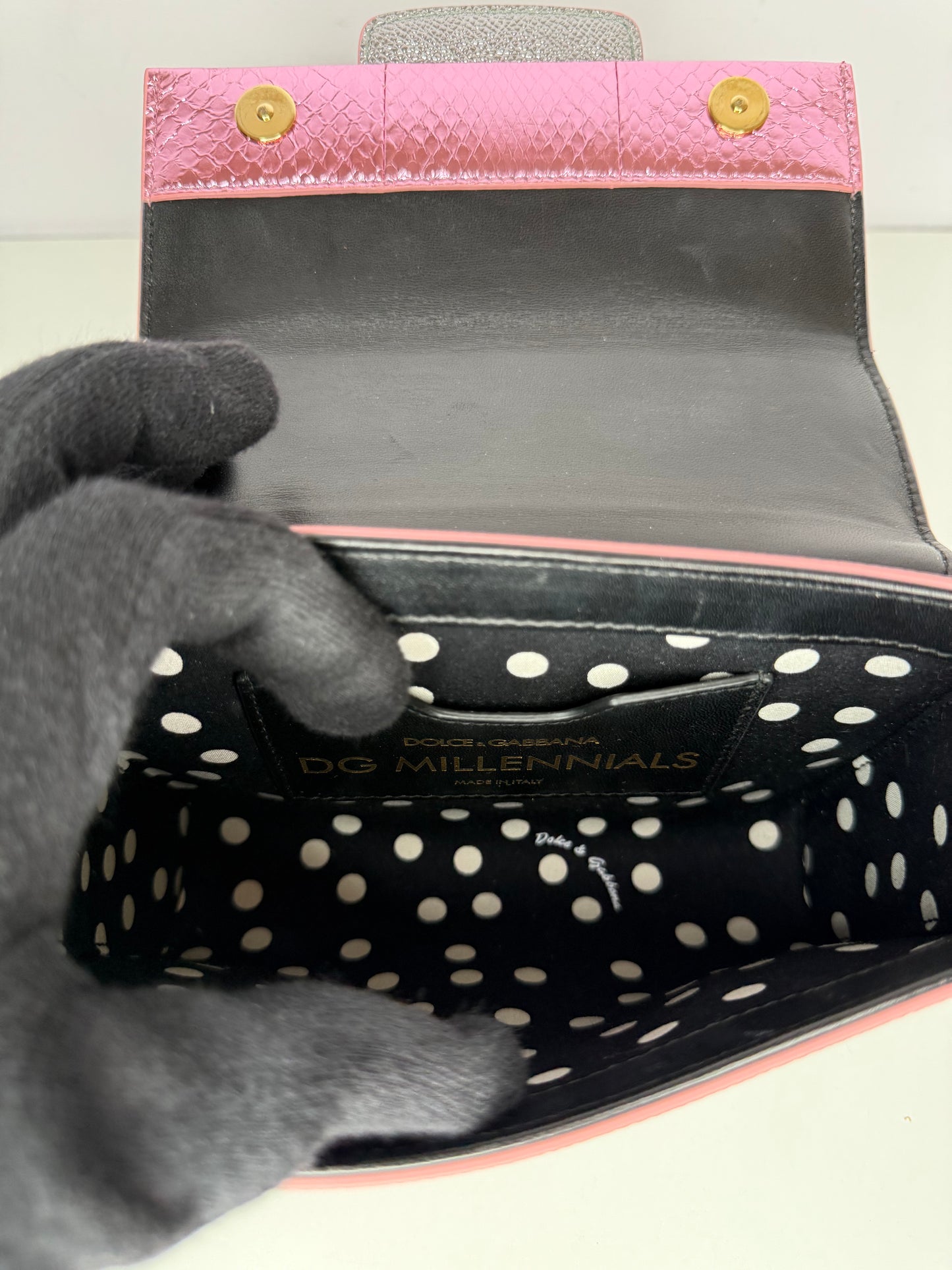 Dolce Gabbana Mini Dauphine Millennials Lily Box Bag