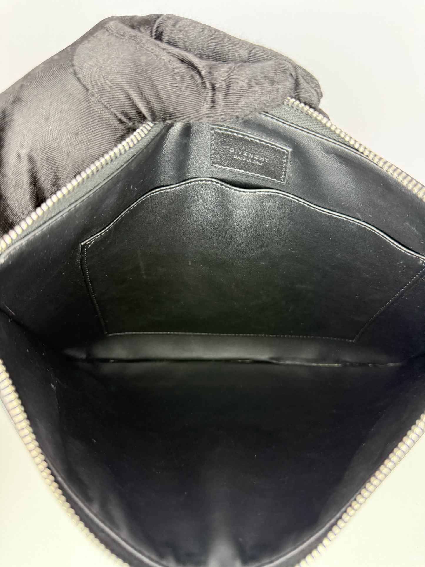 Givenchy Black Leather Studded Zip Pouch