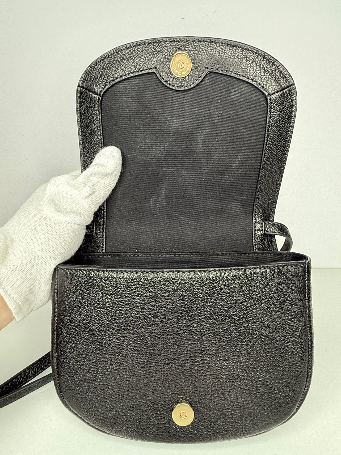 Chloé See By Chloé Mini Hana Black Leather Crossbody Bag