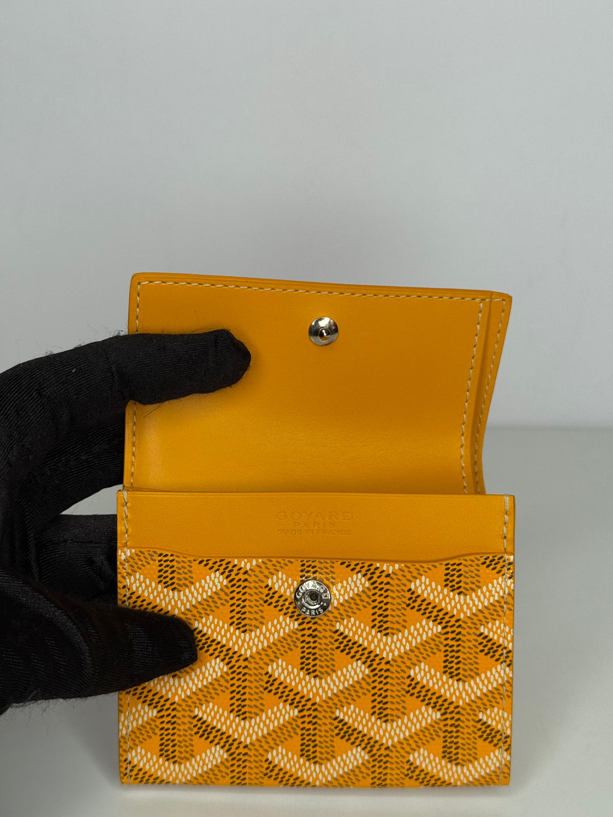 Goyard Marigny Yellow Goyardine Wallet