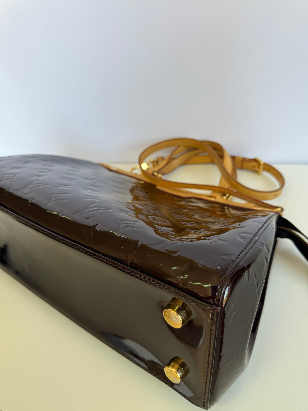 Louis Vuitton Amarante Monogram Vernis Brea MM Bag