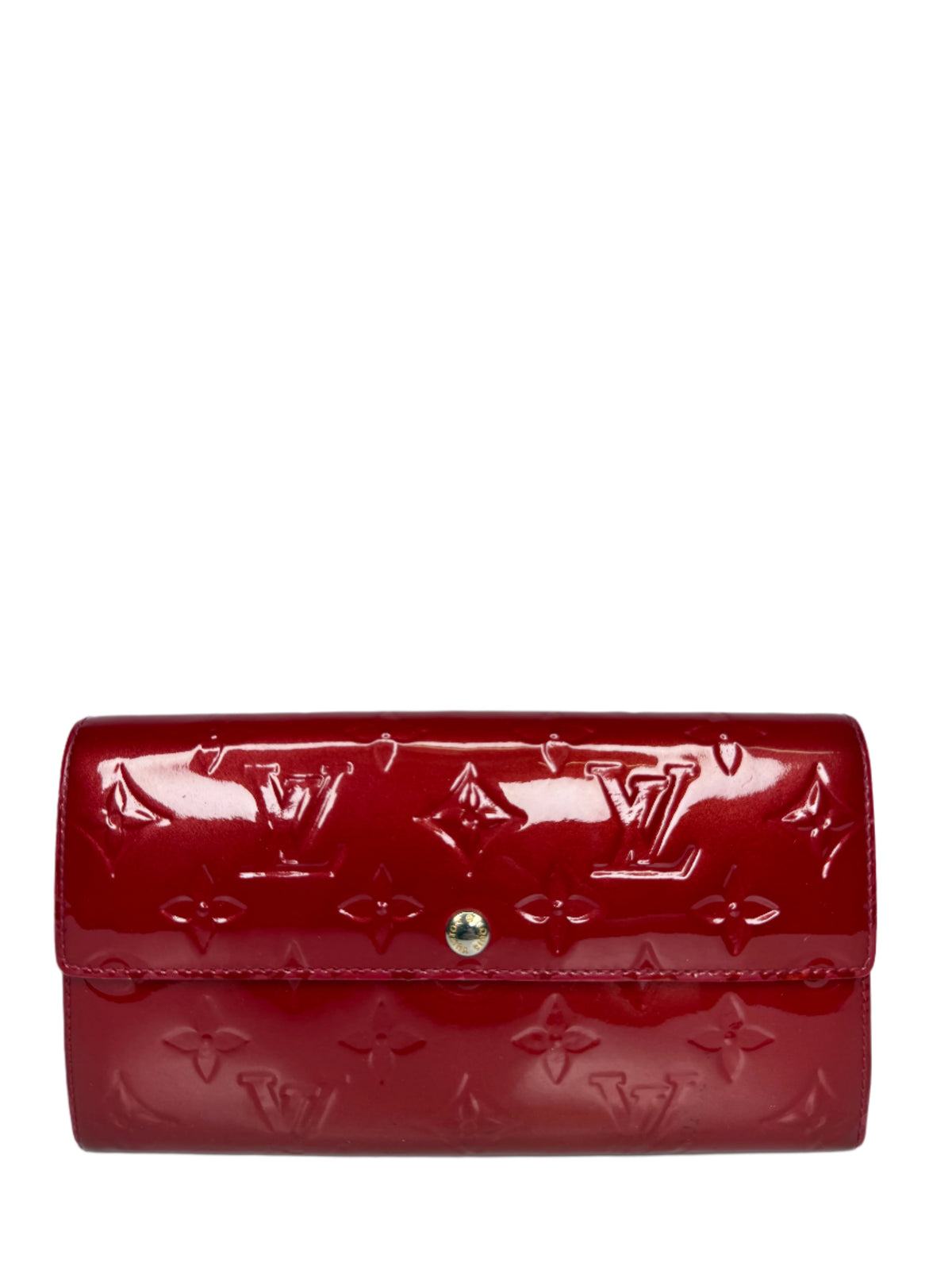 Louis Vuitton Red Monogram Vernis Sarah Wallet