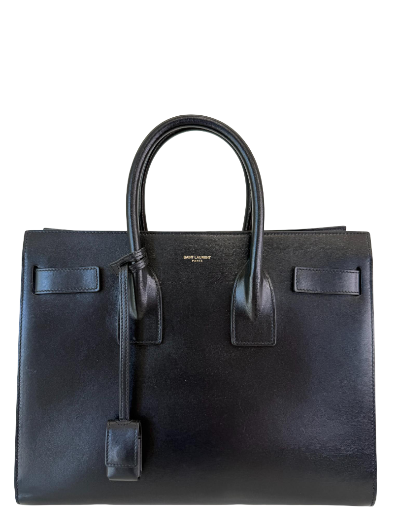 Saint Laurent Small Sac De Jour Black Smooth Calfskin Tote