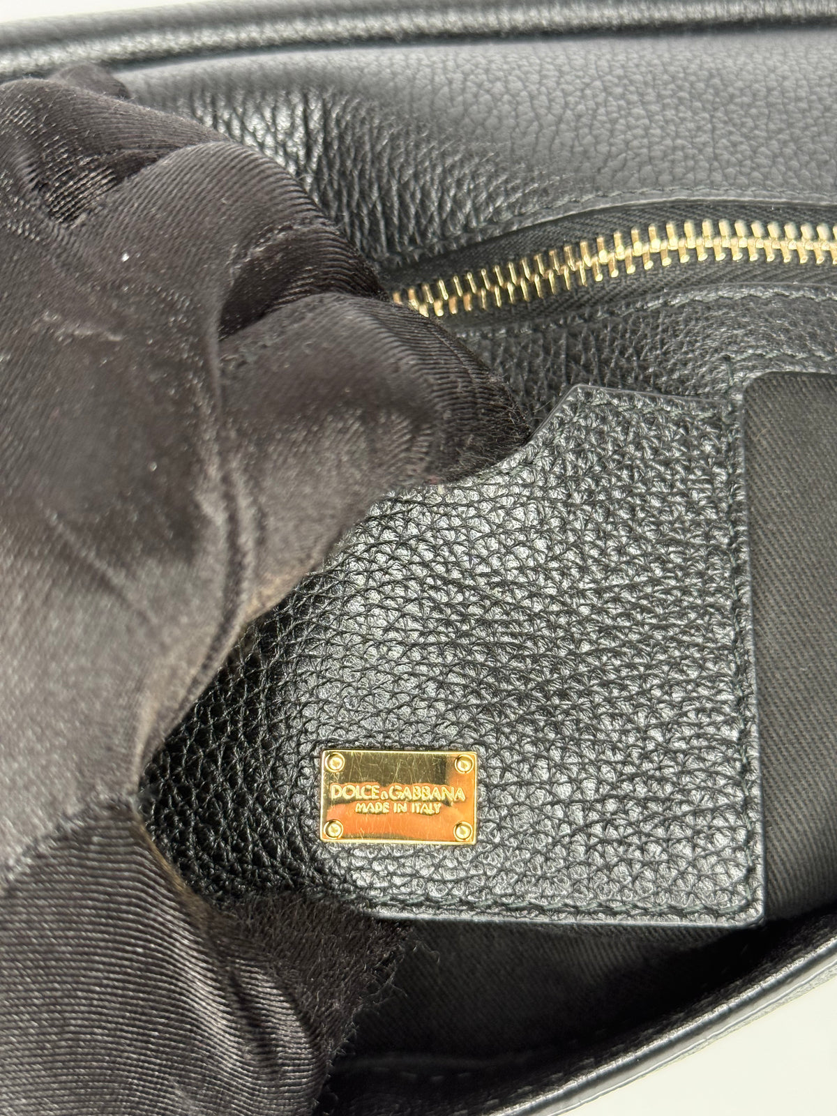 Dolce Gabbana Limited Edition  Embellished Medium Sicily Black Leather