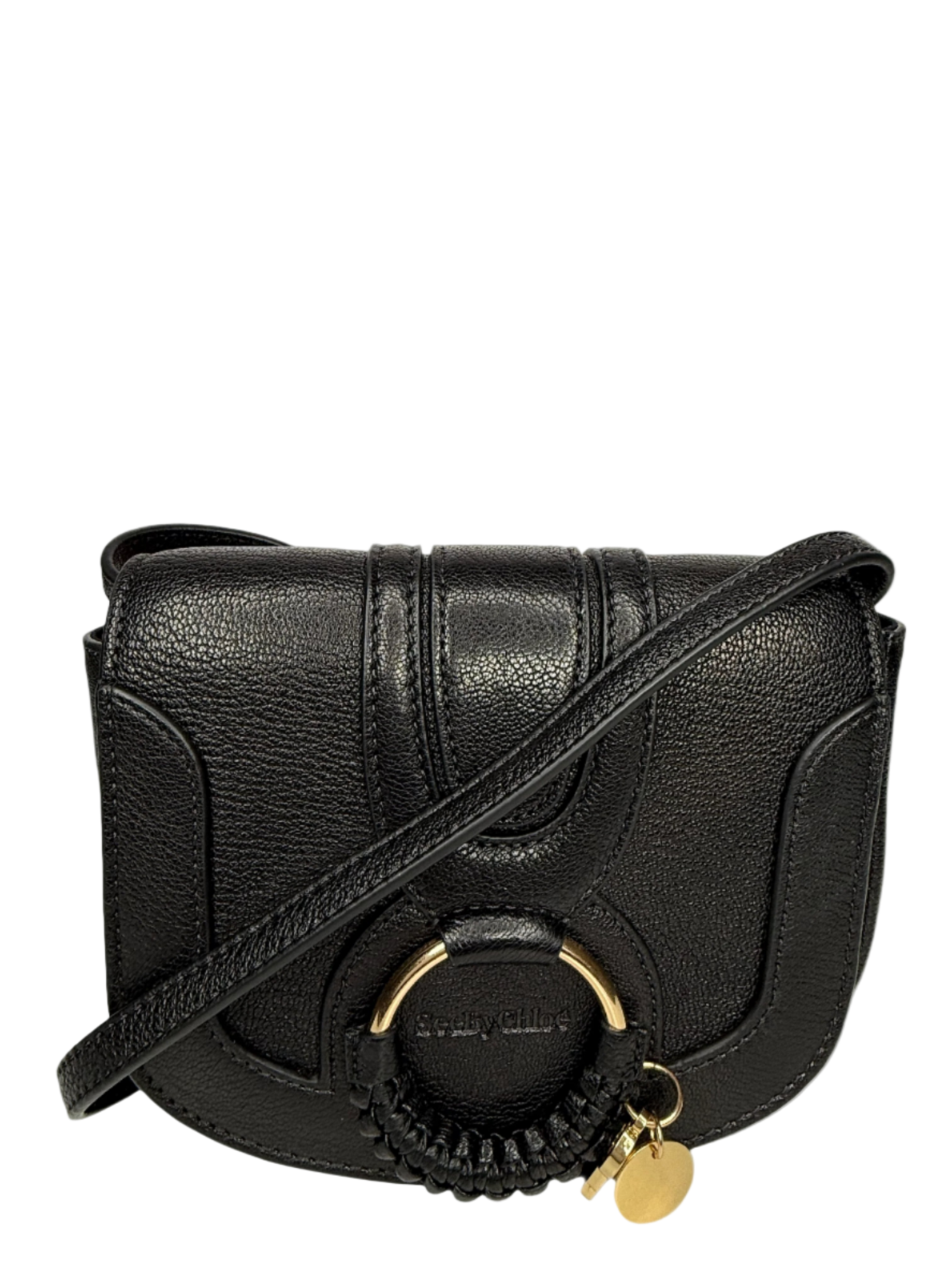 Chloé See By Chloé Mini Hana Black Leather Crossbody Bag