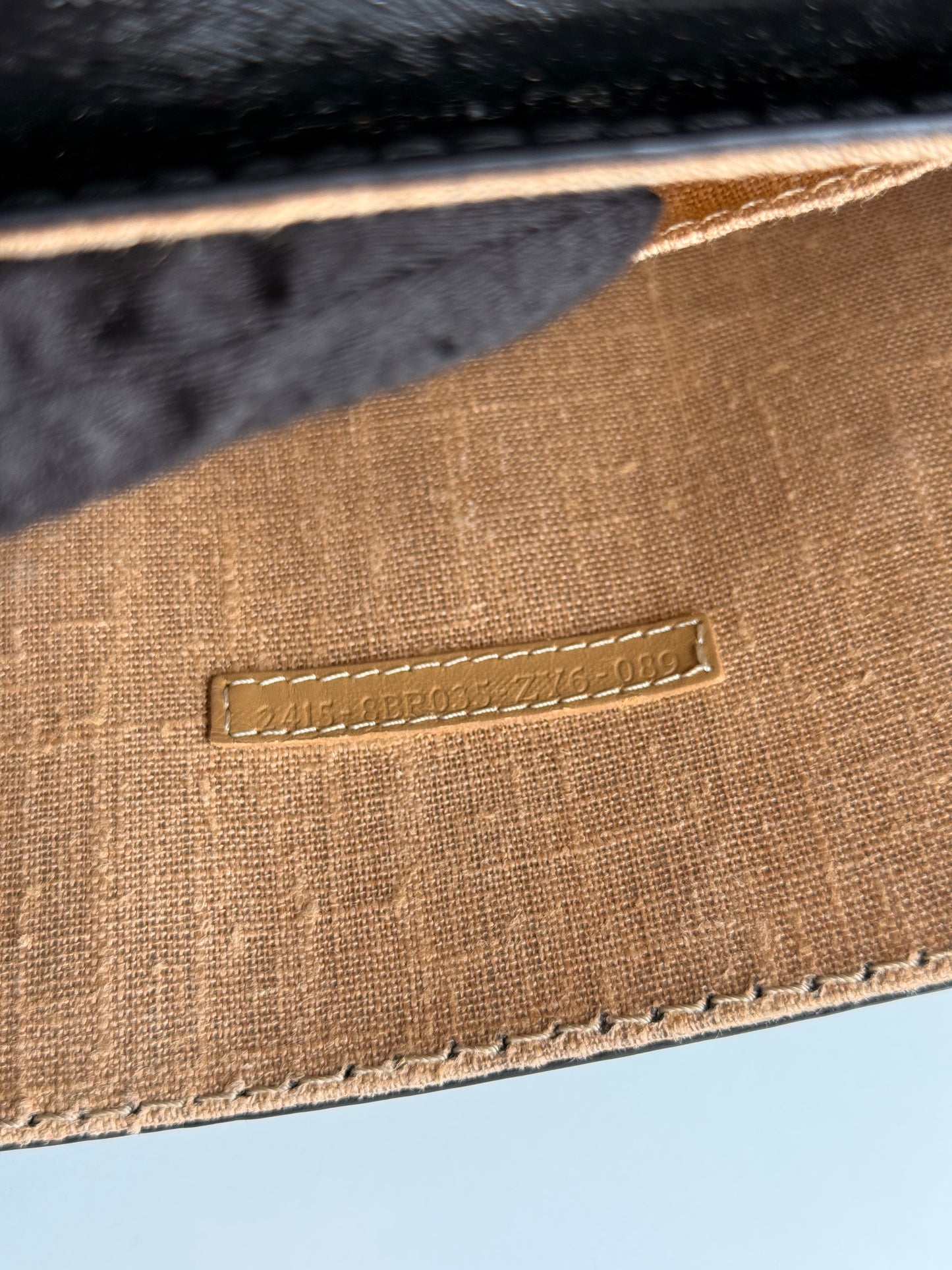 Fendi Glazed Calfskin Secret Code Crossbody Black