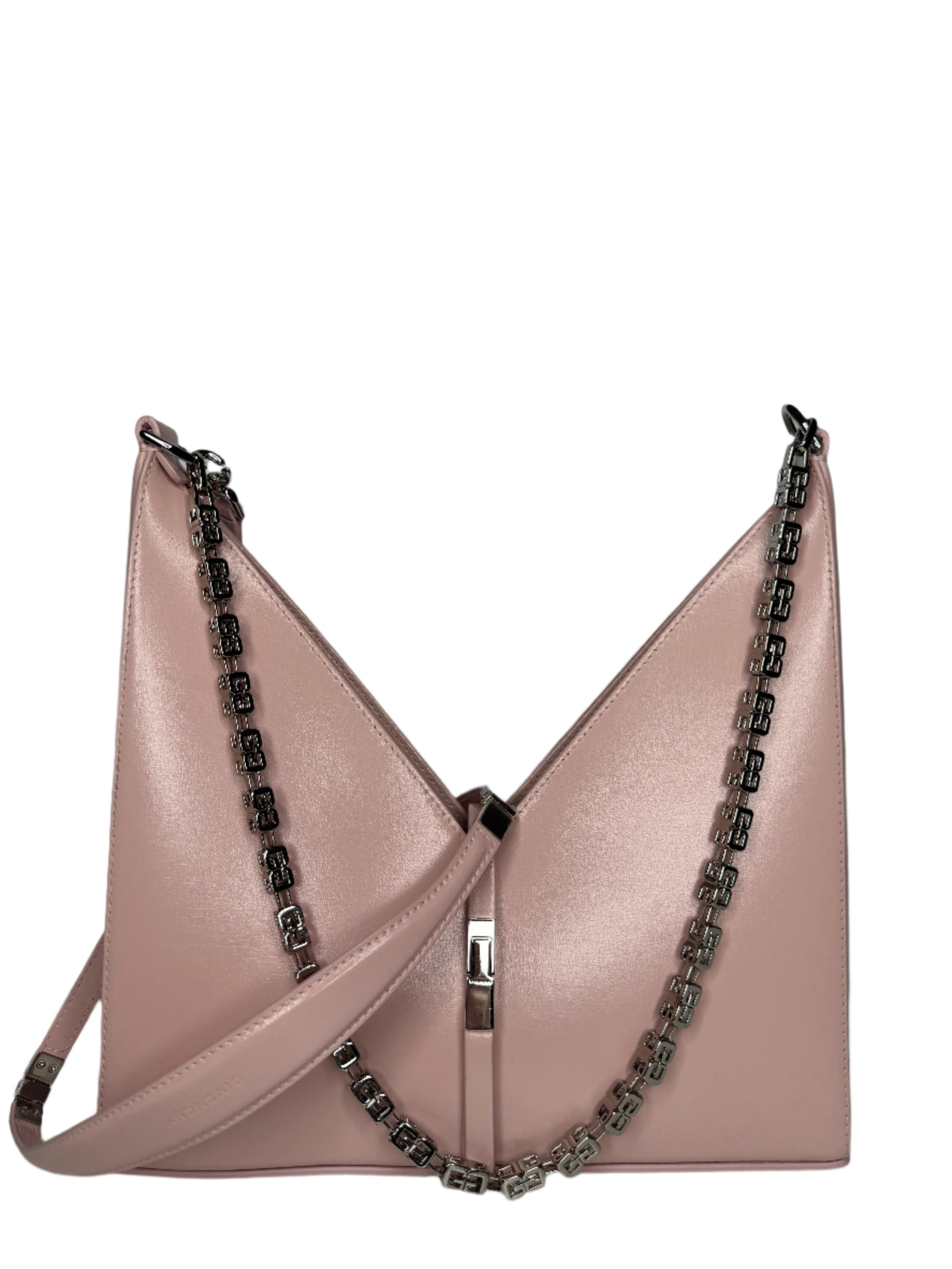 Givenchy Cut Out Light Pink Leather Crossbody Bag