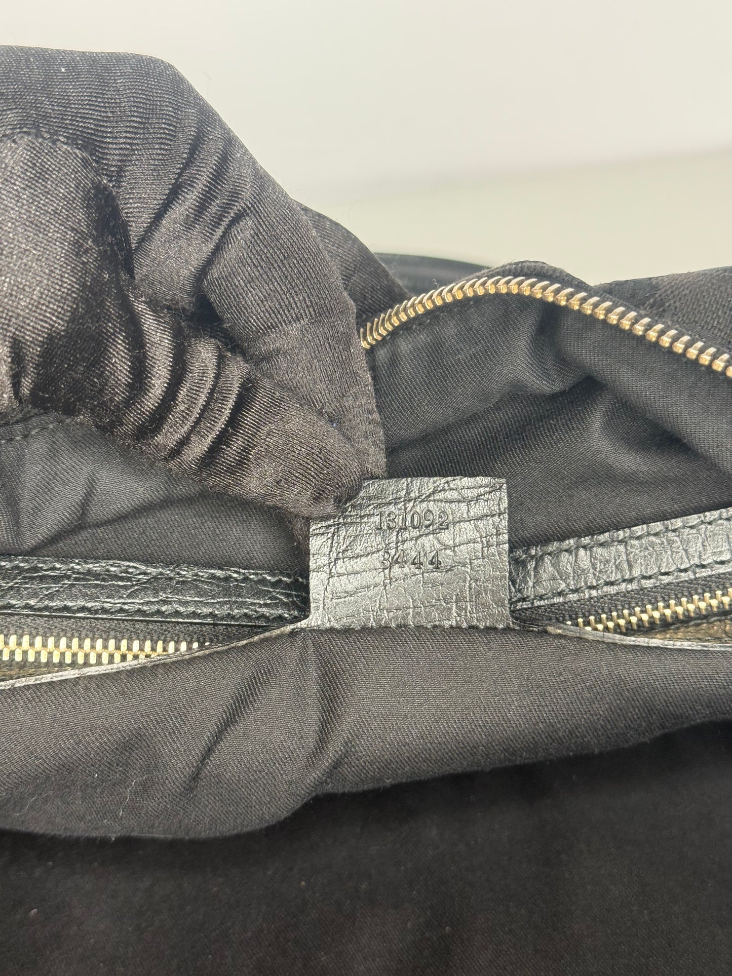 Gucci Black GG Canvas and Leather Web Horsebit Satchel