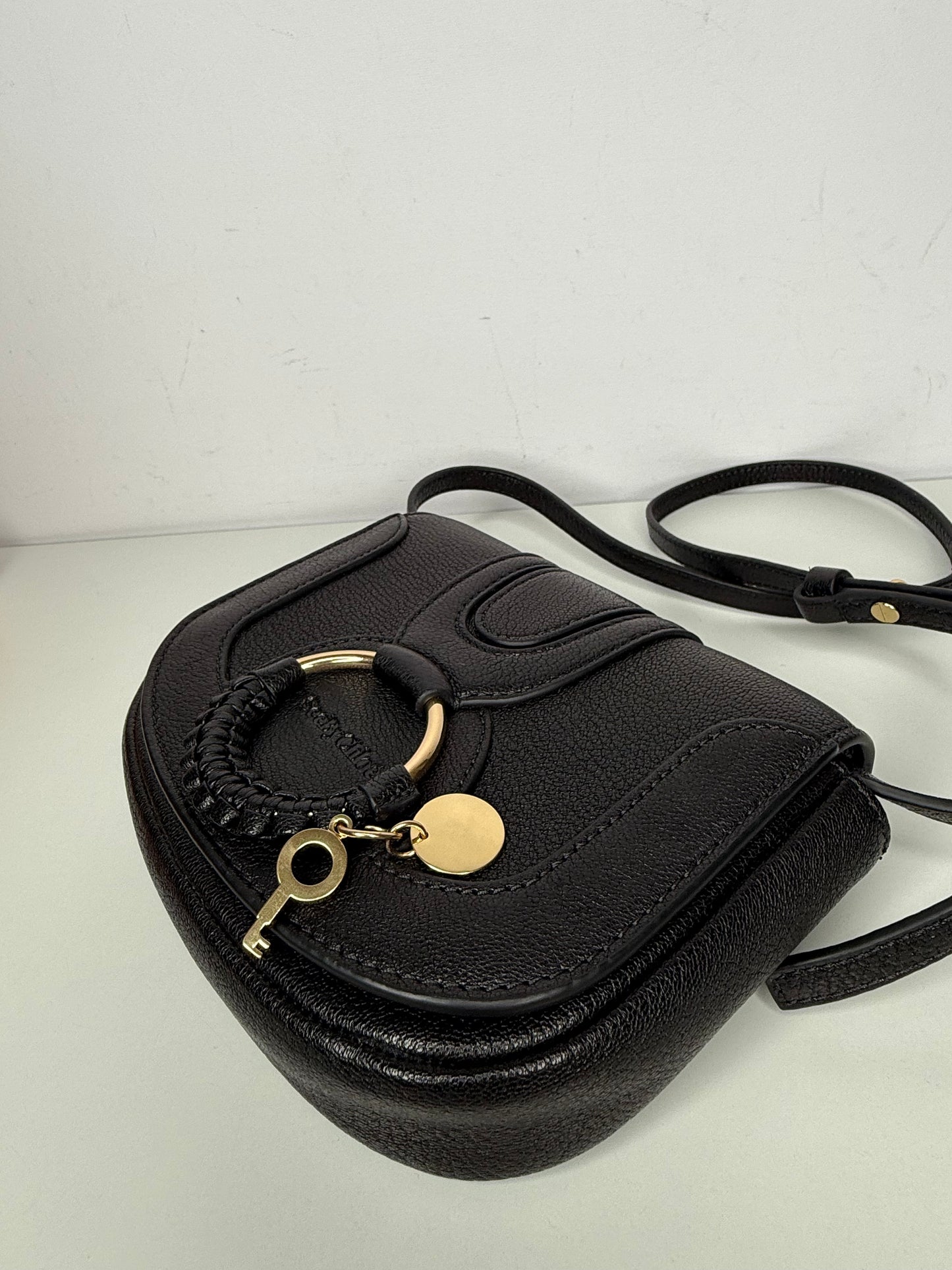 Chloé See By Chloé Mini Hana Black Leather Crossbody Bag