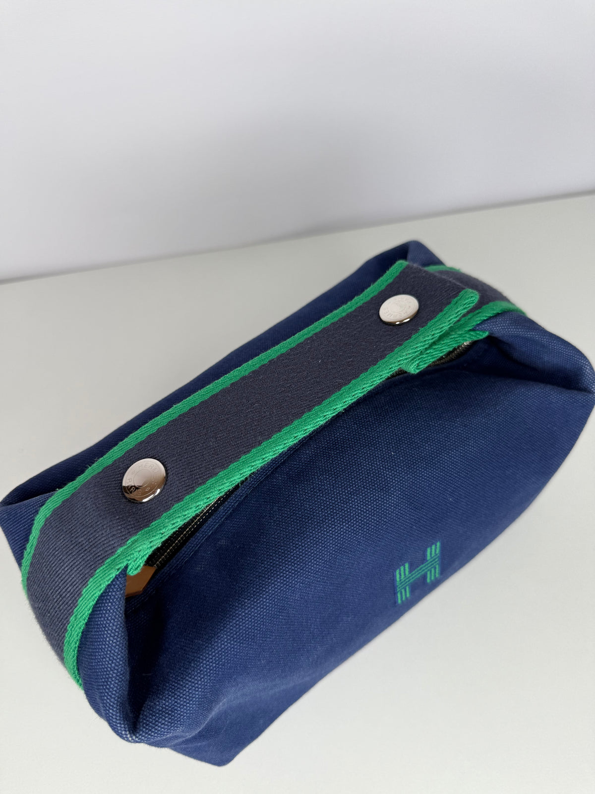 Hermès Bride-à-Brac Small Toiletry Pouch Royal Blue Canvas