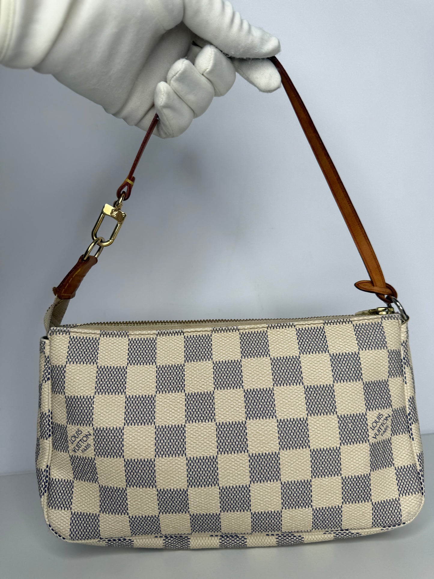 Louis Vuitton Pochette Accessories Damier Azur Canvas