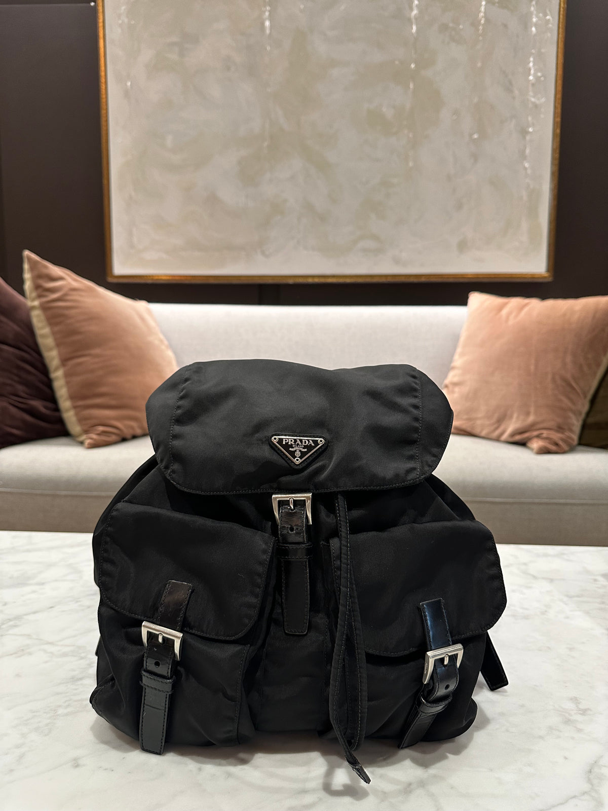 Prada Black Nylon Backpack