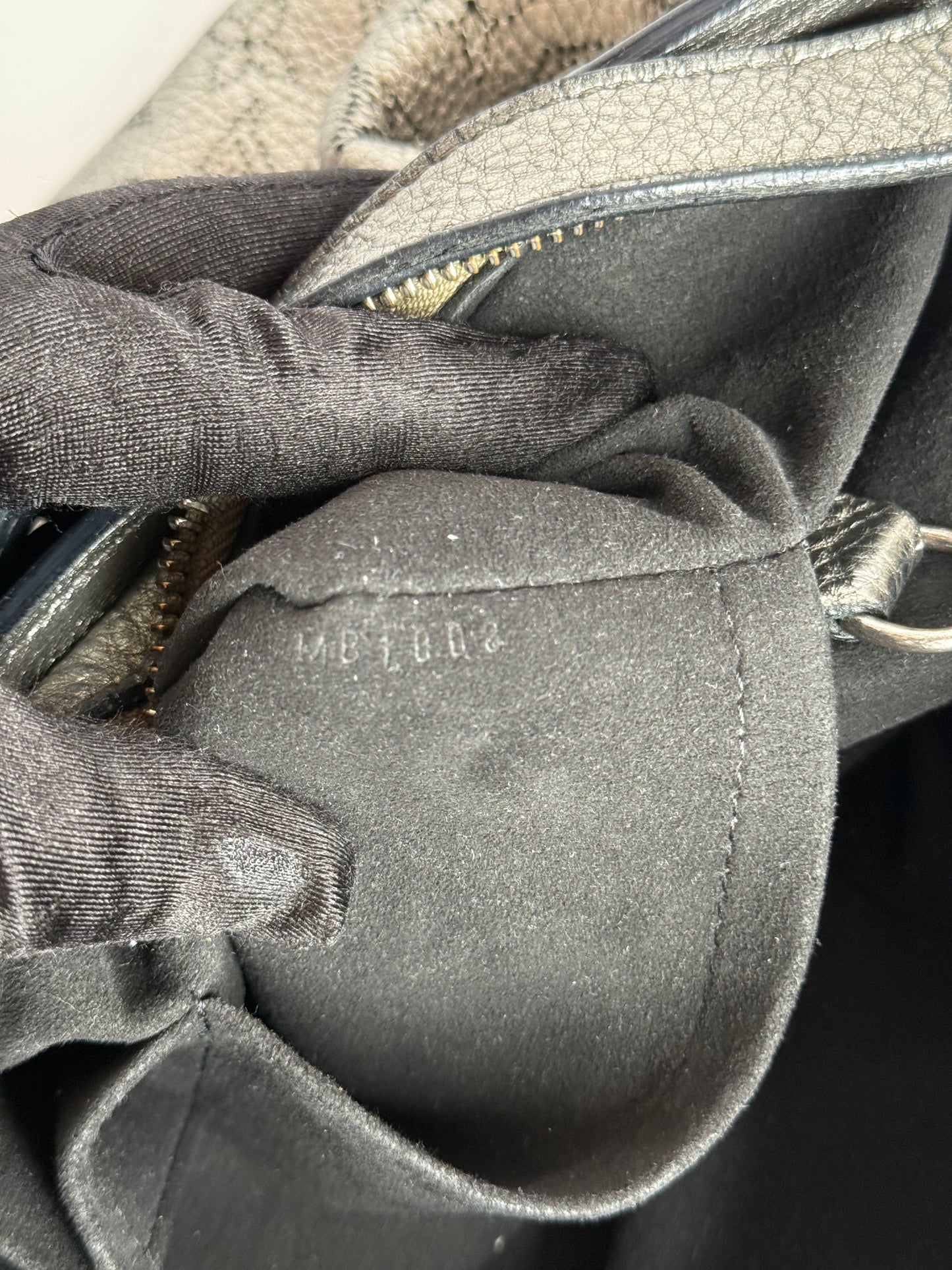 Louis Vuitton Argent Monogram Mahina Leather XS Bag