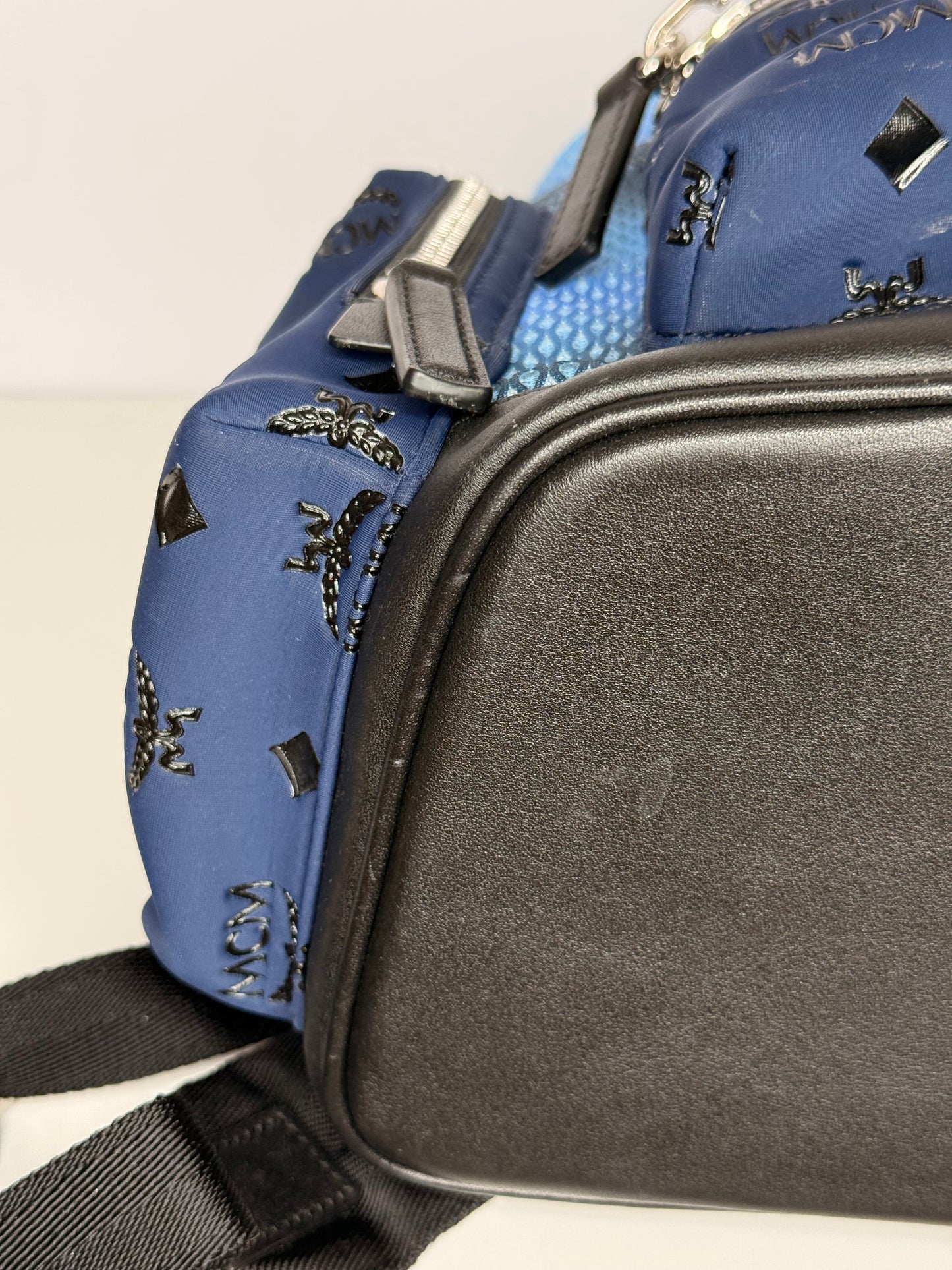 MCM Stark Backpack in Gradation Mesh and Monogram Neoprene