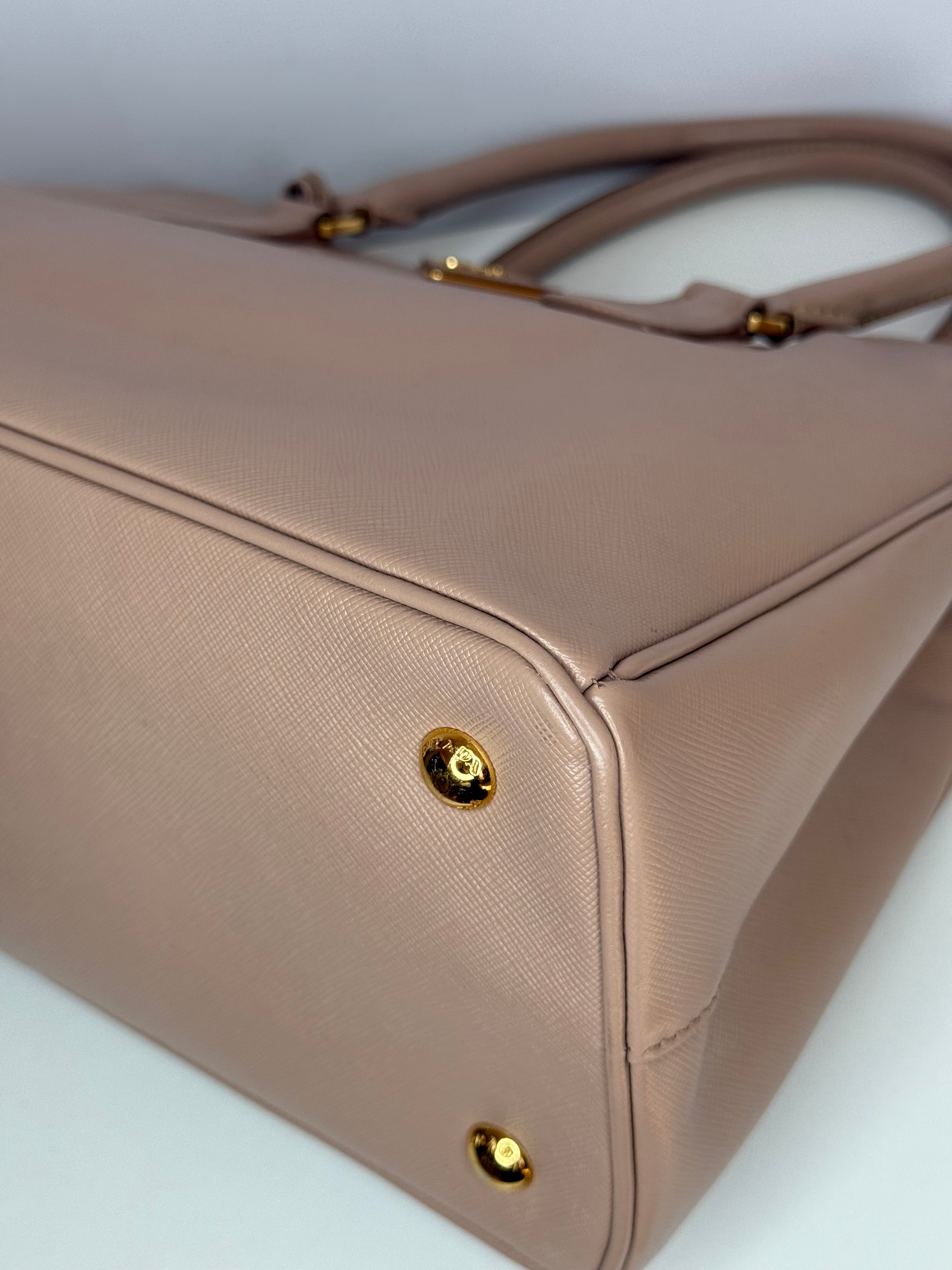 Prada Beige Saffiano Medium Galleria Leather Tote Bag