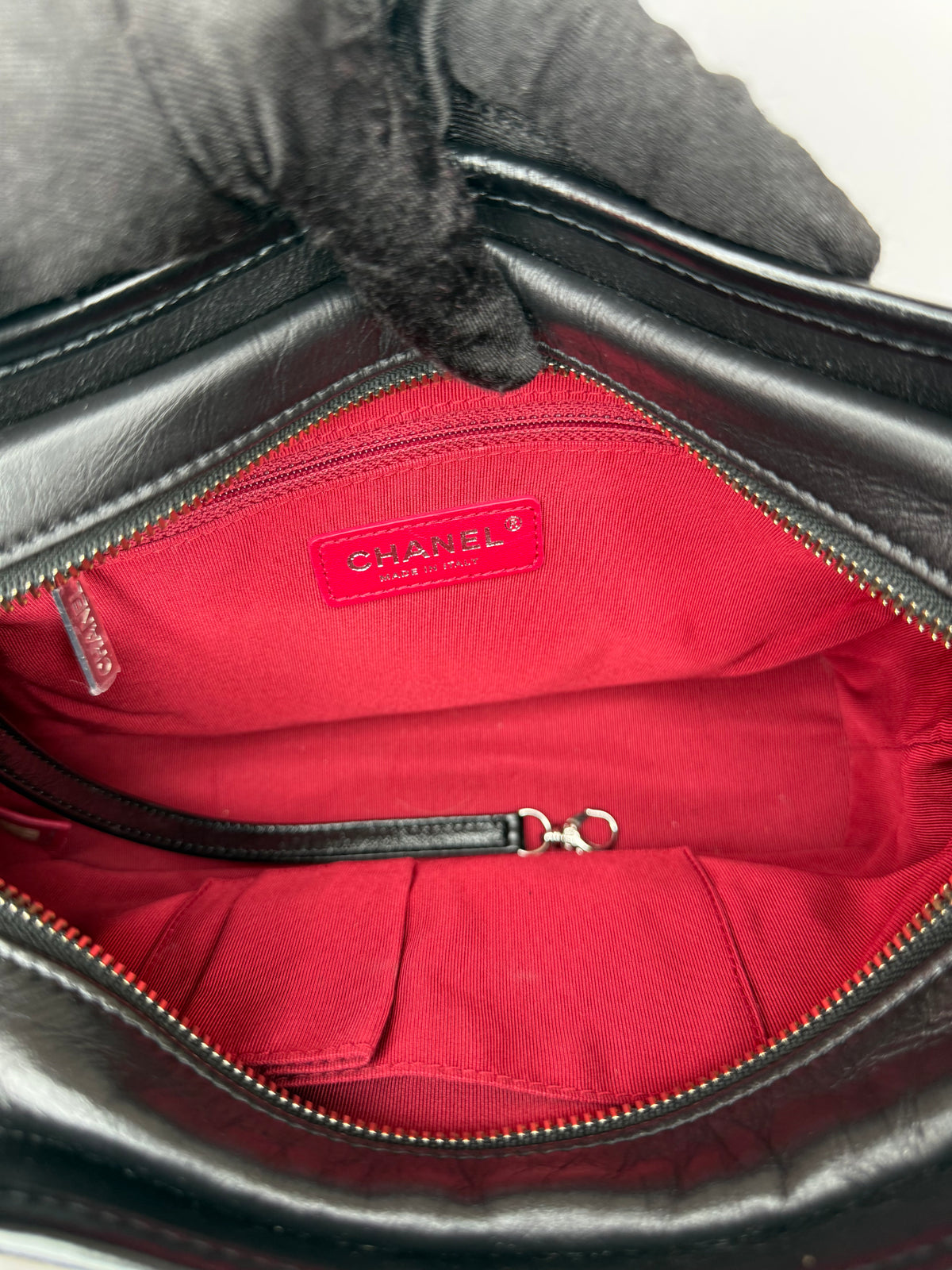 Chanel Black Quilted Aged Leather Gabrielle Hobo Bag