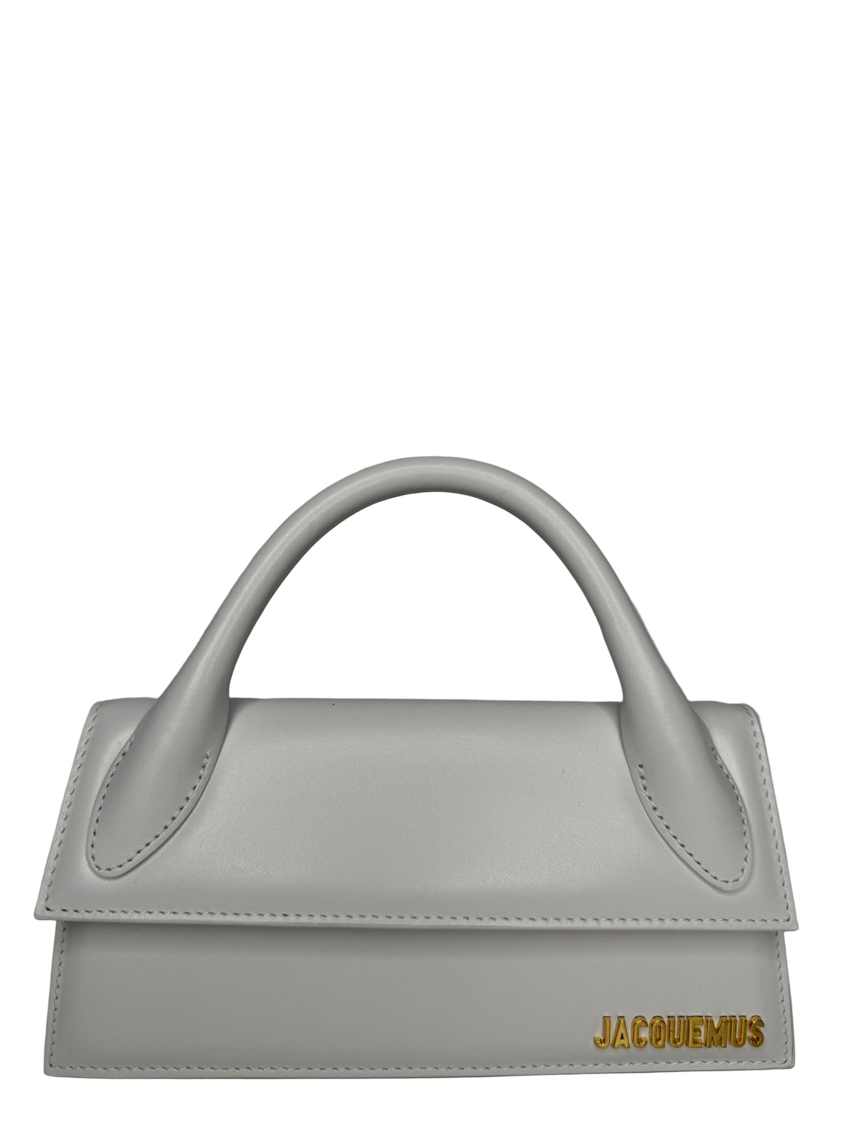 Jacquemus Le Chiquito Long White Smooth Leather Top Handle Bag