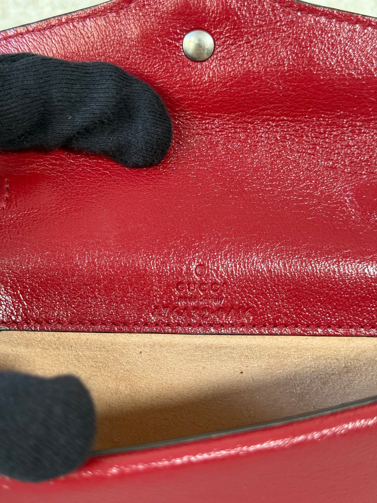 Gucci Red/Black GG Tweed Super Mini Dionysus Chain Bag