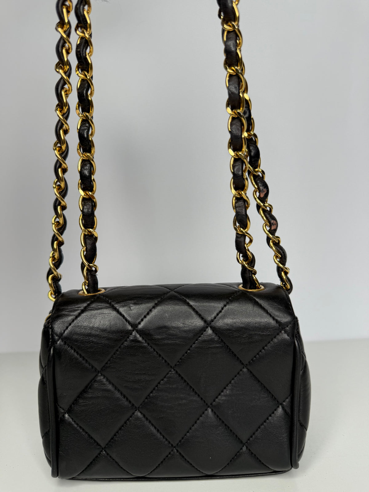 Chanel Black Lambskin Mini CC Flap Bag