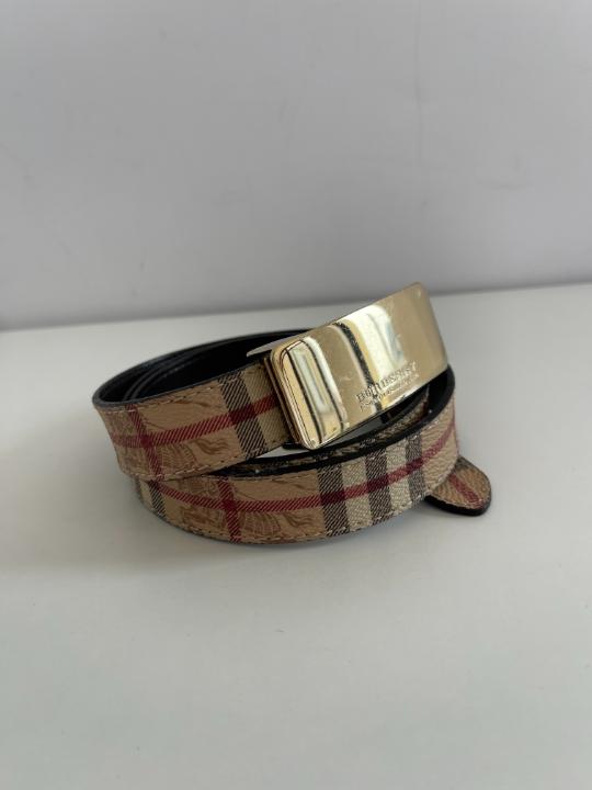 Burberry Nova Check Leather Belt