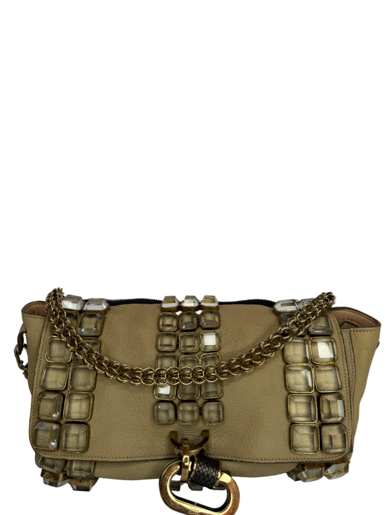 Chloé Mira Crystal Embellished Shoulder Bag