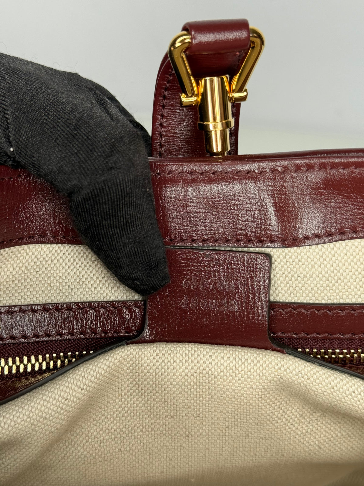 Gucci Small Jackie 1961 Hobo Burgundy GG Canvas/Calfskin Limited Edition