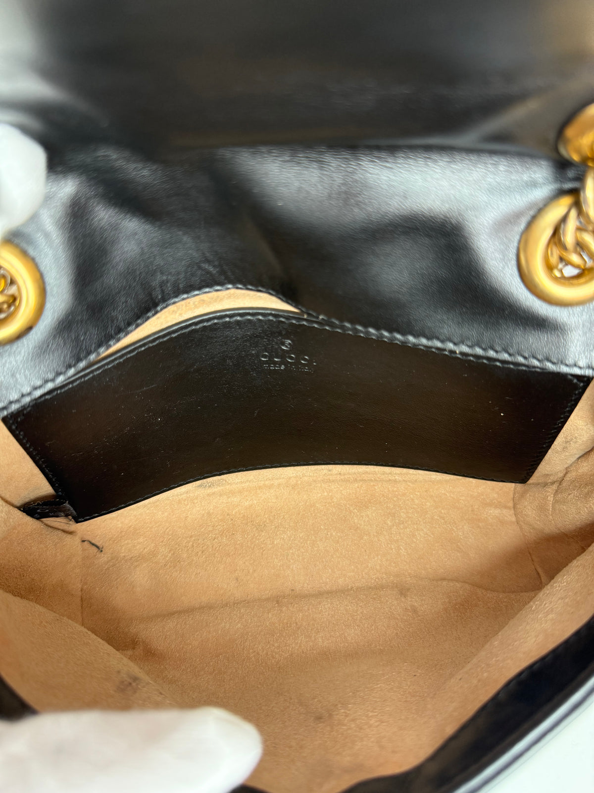 Gucci GG Marmont Small Matelassé Black Leather Shoulder Bag
