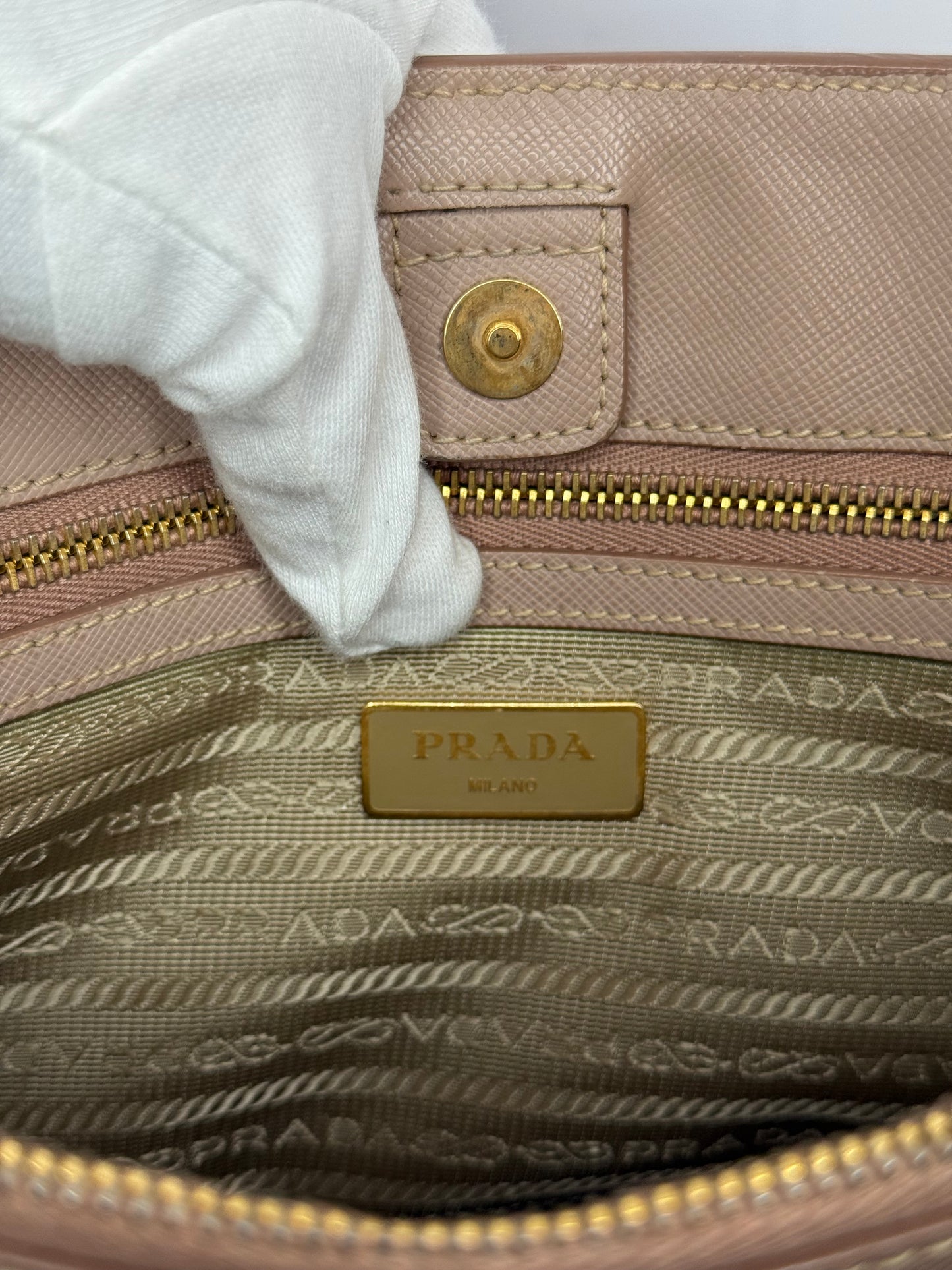 Prada Beige Saffiano Medium Galleria Leather Tote Bag