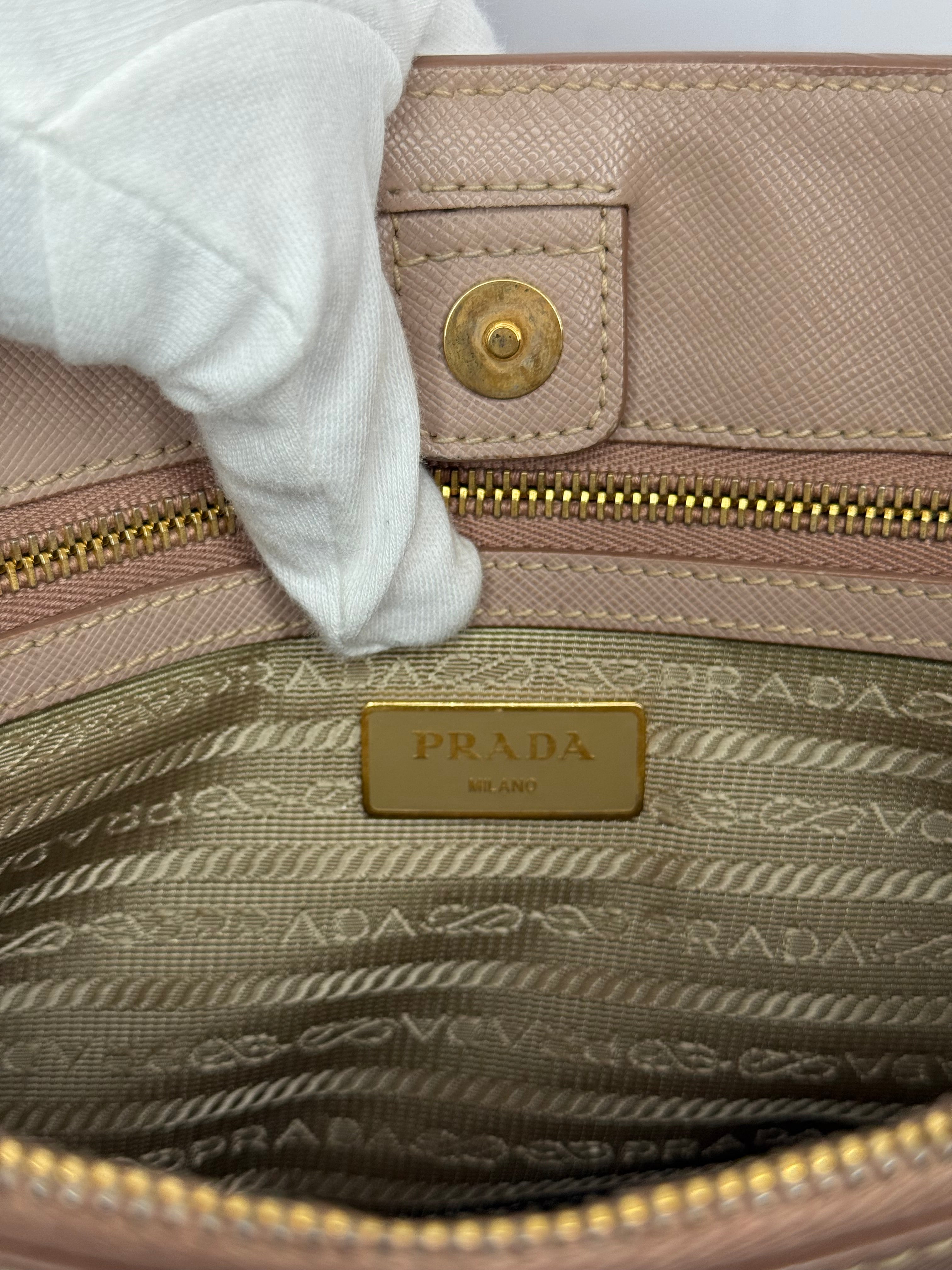 Prada Beige Saffiano Medium Galleria Leather Tote Bag