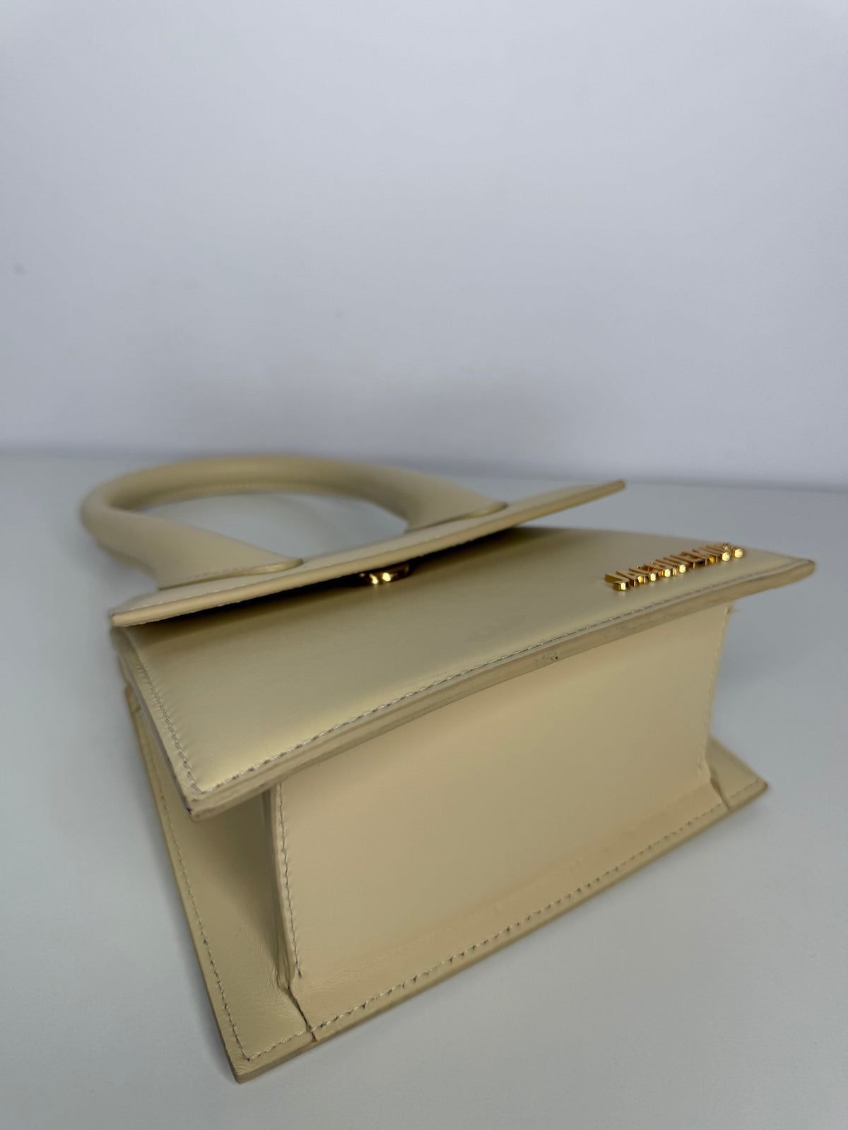Jacquemus Le Chiquito Ivory Leather Top Handle Bag