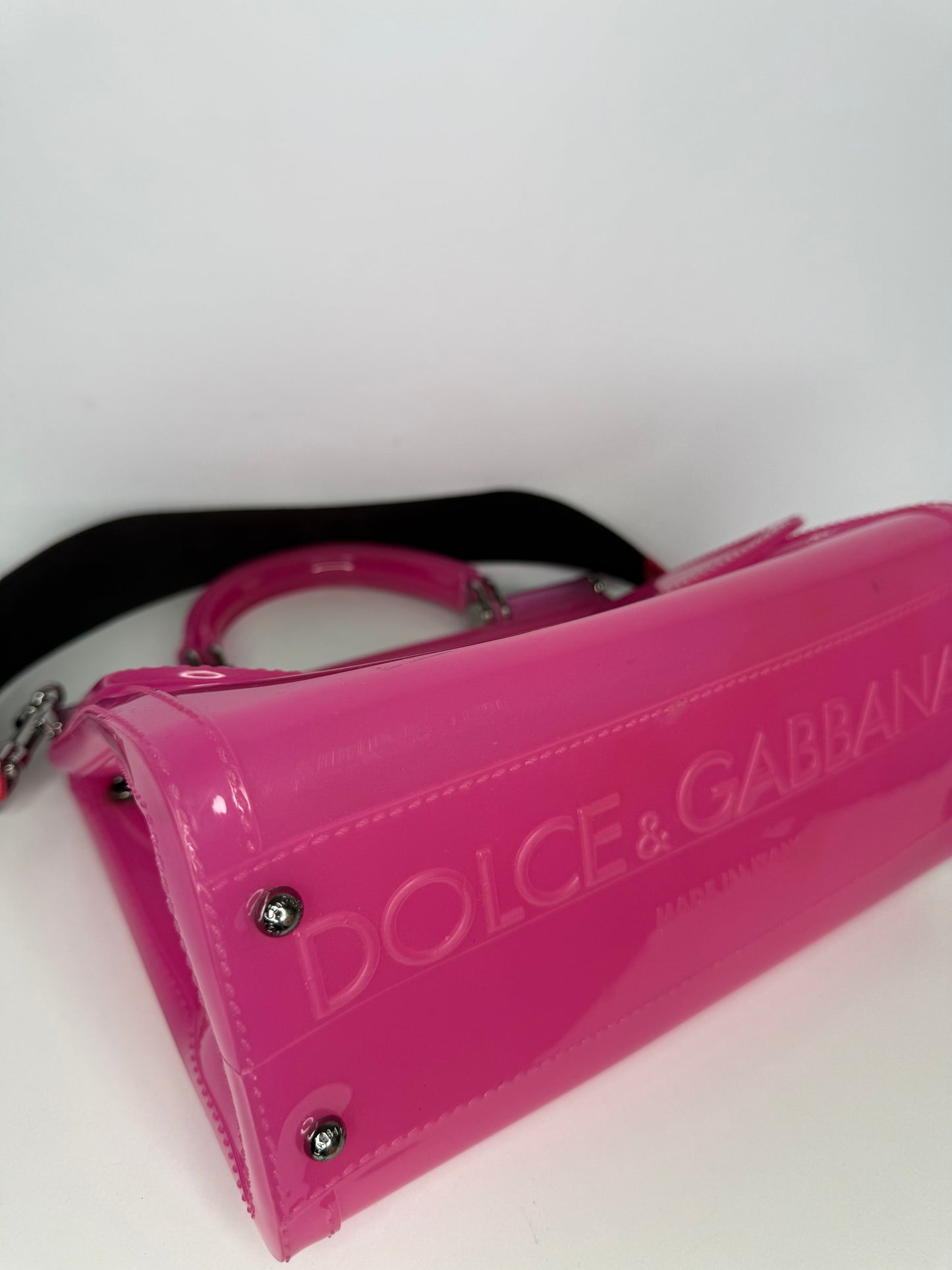 Dolce Gabbana Medium Miss Sicily Pink PVC Handbag