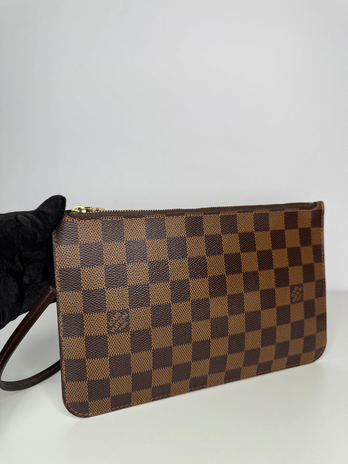 Louis Vuitton Neverfull Pochette Damier Ebene Canvas