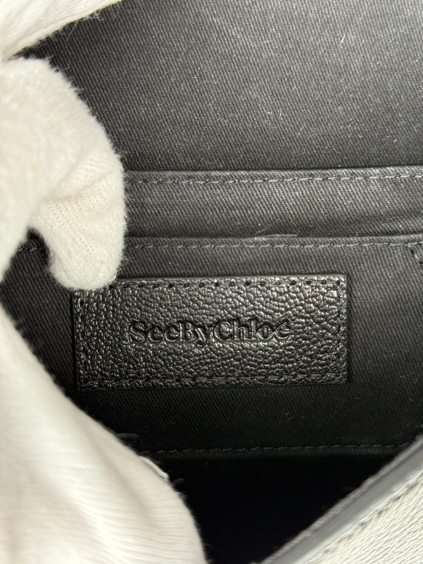 Chloé See By Chloé Mini Hana Black Leather Crossbody Bag