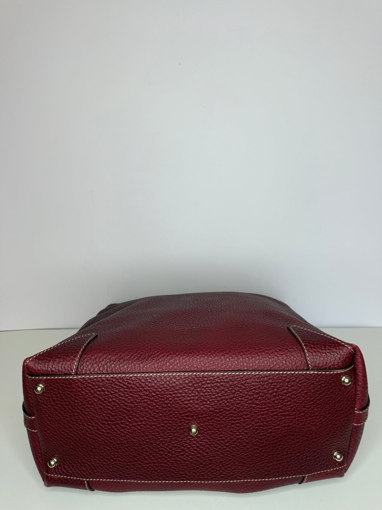 Gucci Burgundy Leather Weekend Tote Bag