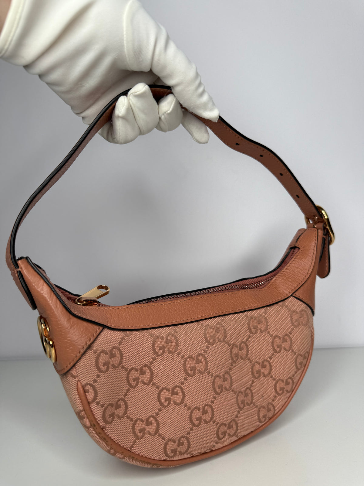 Gucci Pink GG Canvas Ophidia Mini Bag