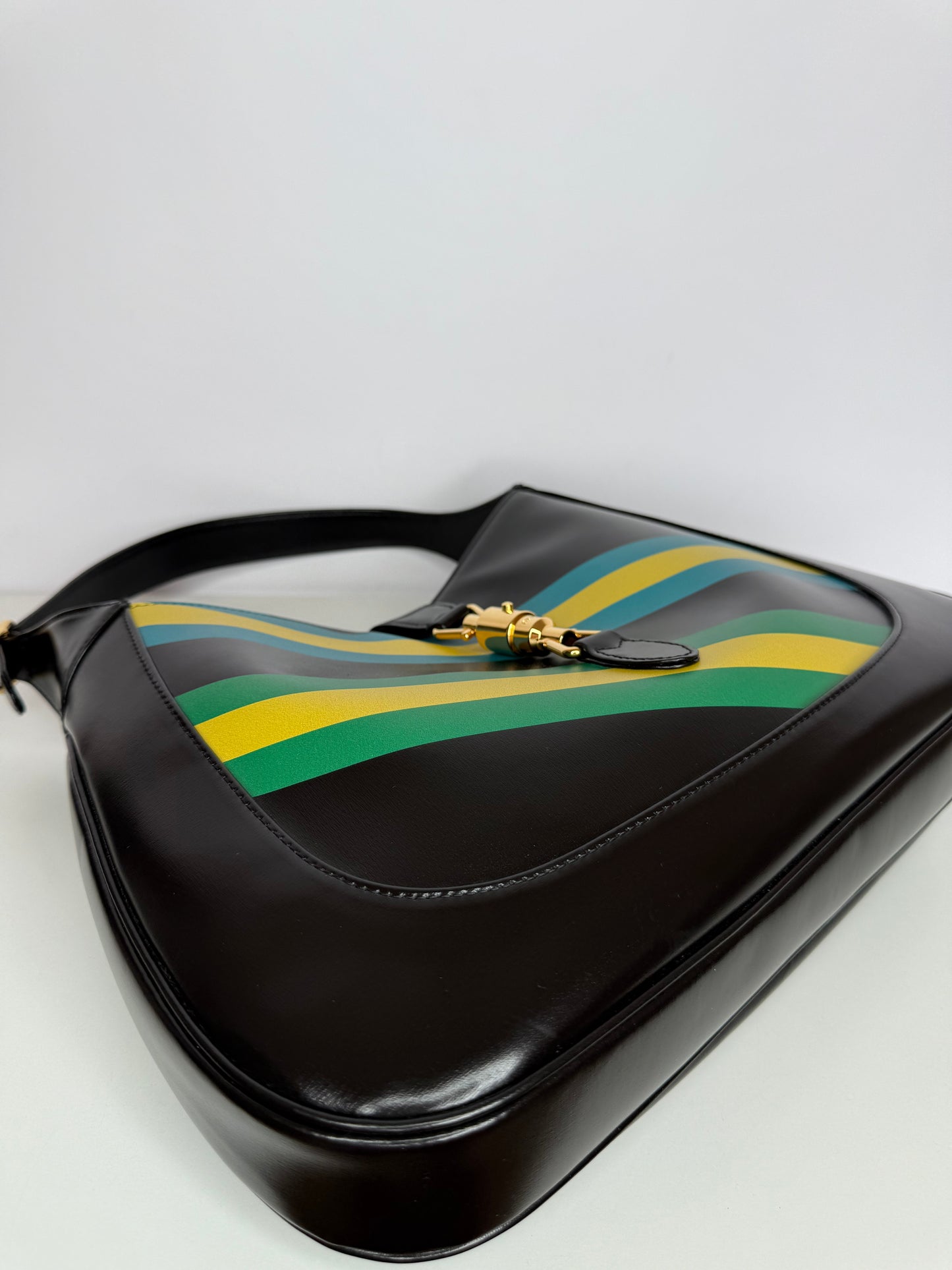 Gucci Jackie 1961 Centum Geometric Limited Edition Black Hobo Bag