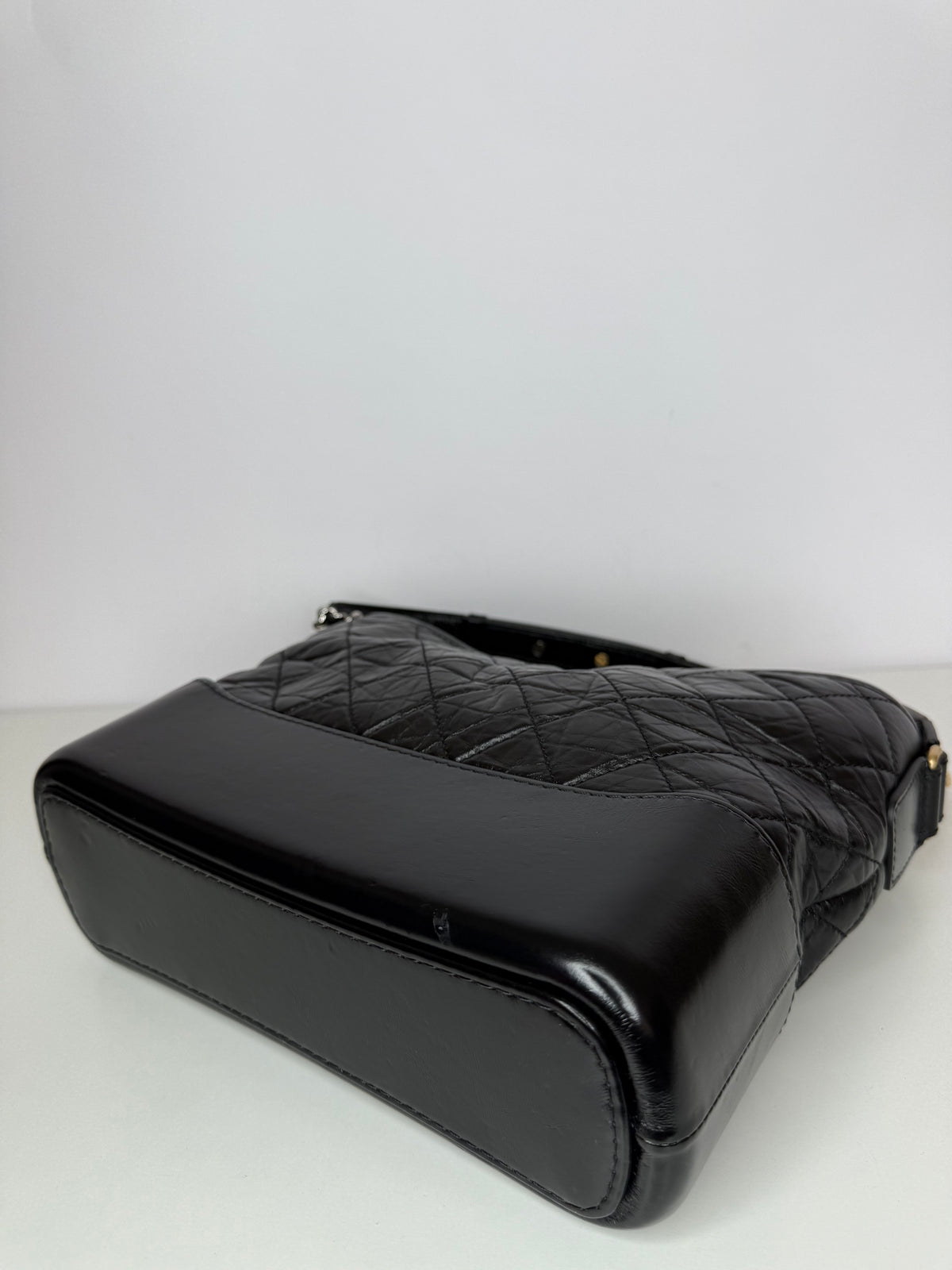 Chanel Black Quilted Aged Leather Gabrielle Hobo Bag