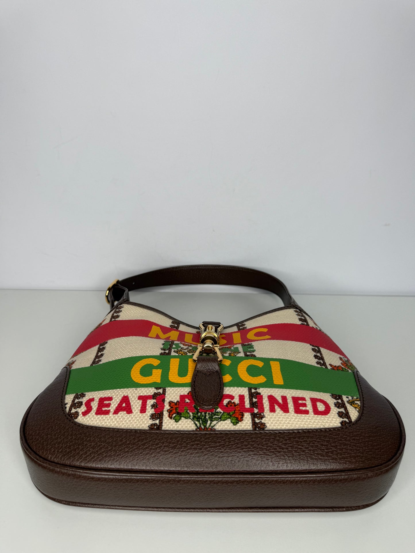 Gucci Small Jackie 1961 Music is Mine Special Edition 100th Brown Leather