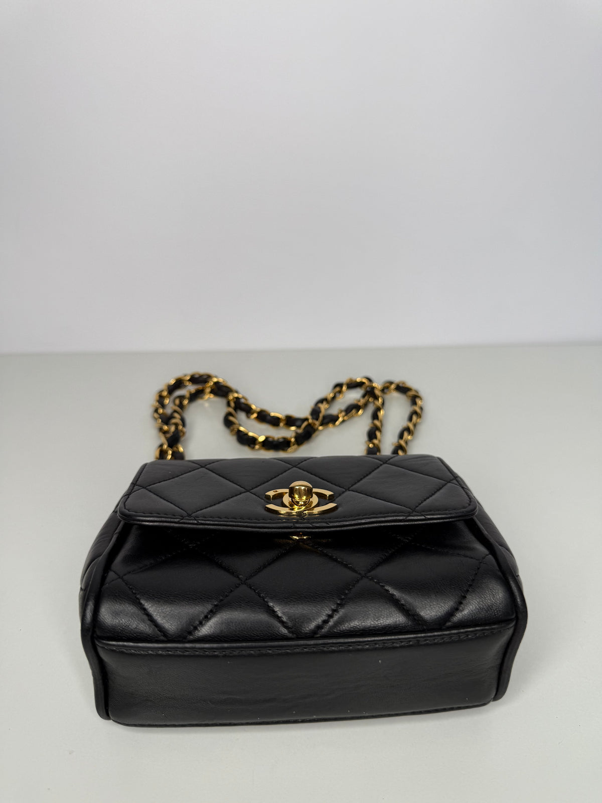 Chanel Black Lambskin Mini CC Flap Bag