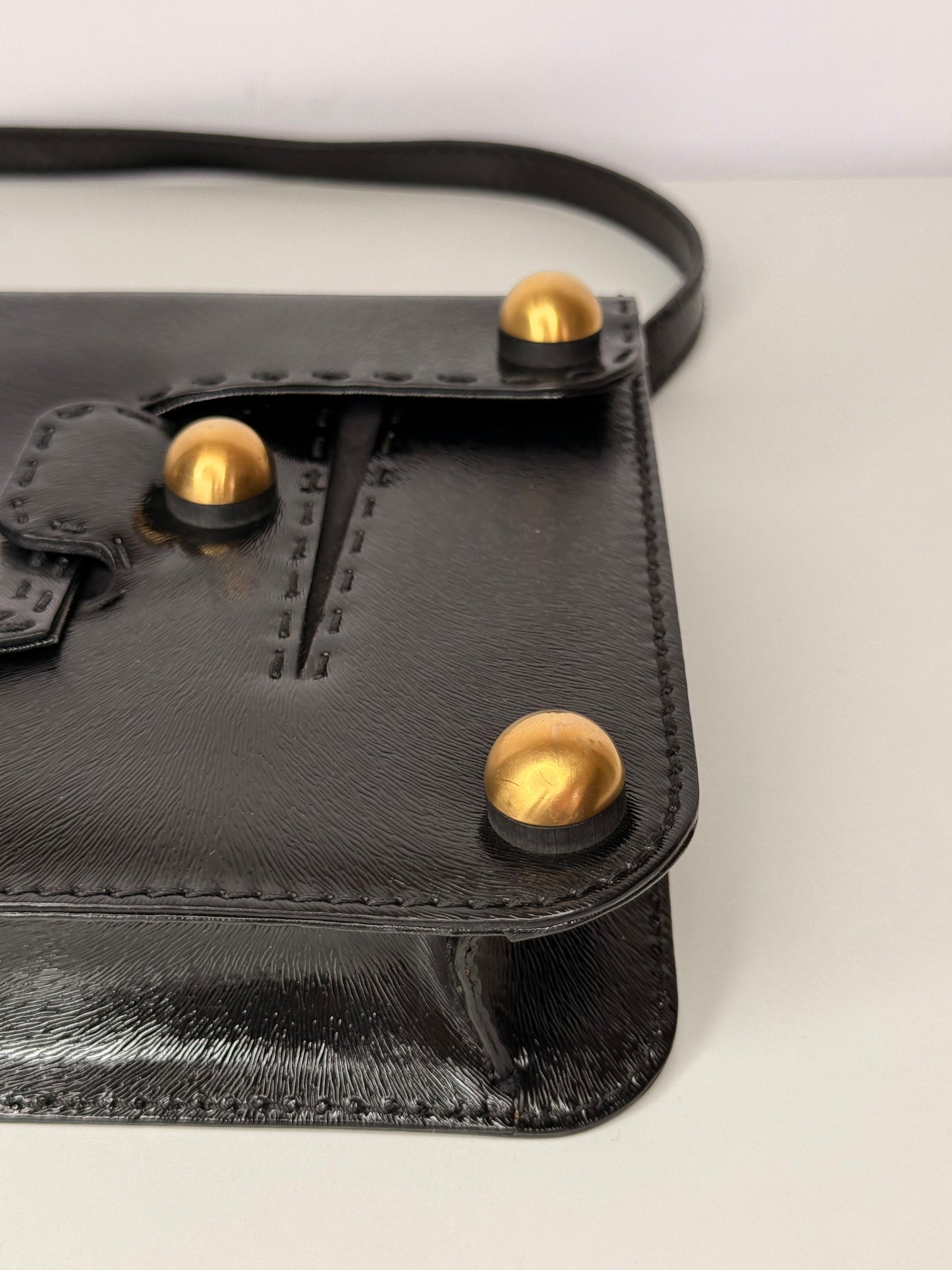 Fendi Glazed Calfskin Secret Code Crossbody Black